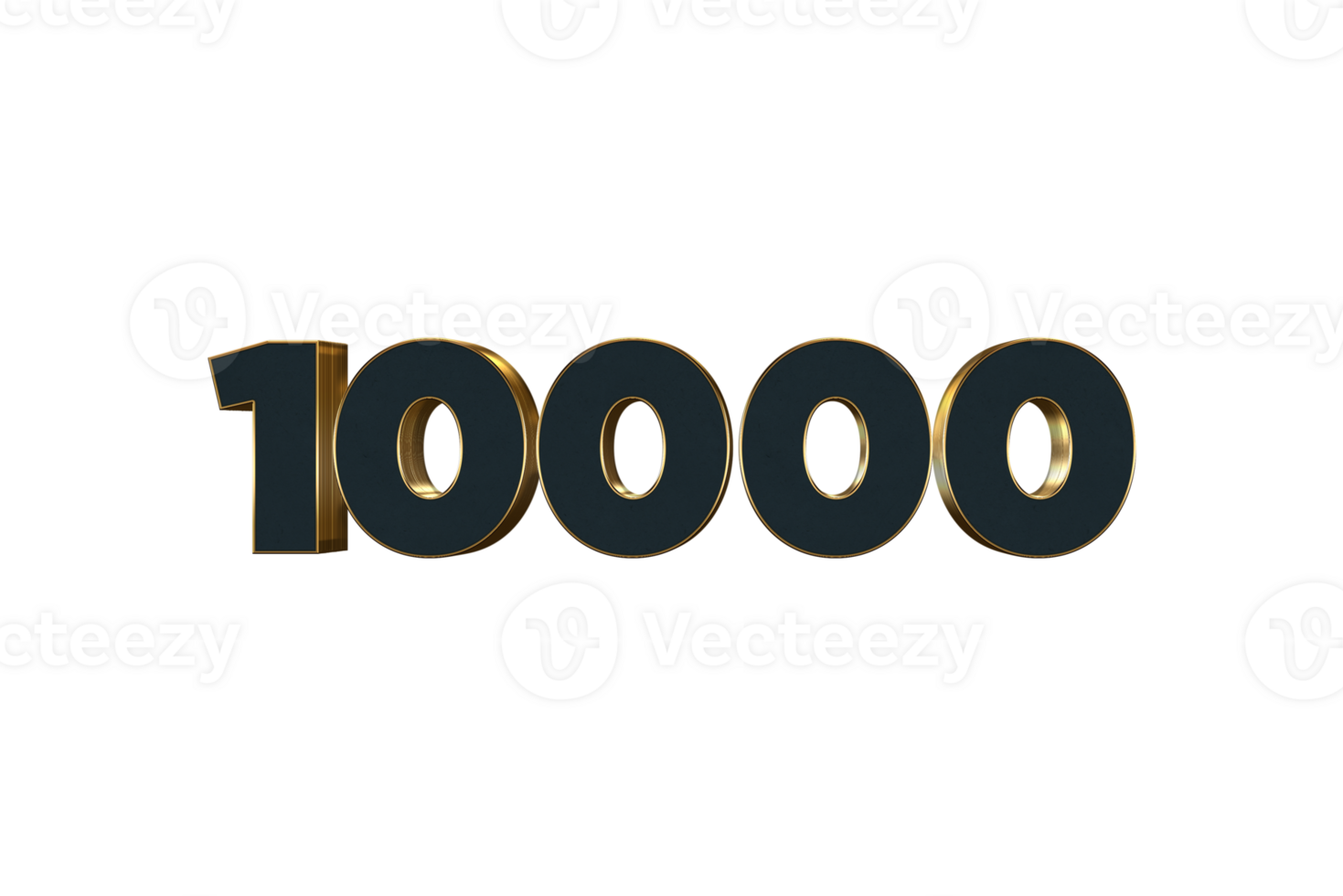 10000 subscribers celebration greeting Number with luxury design png