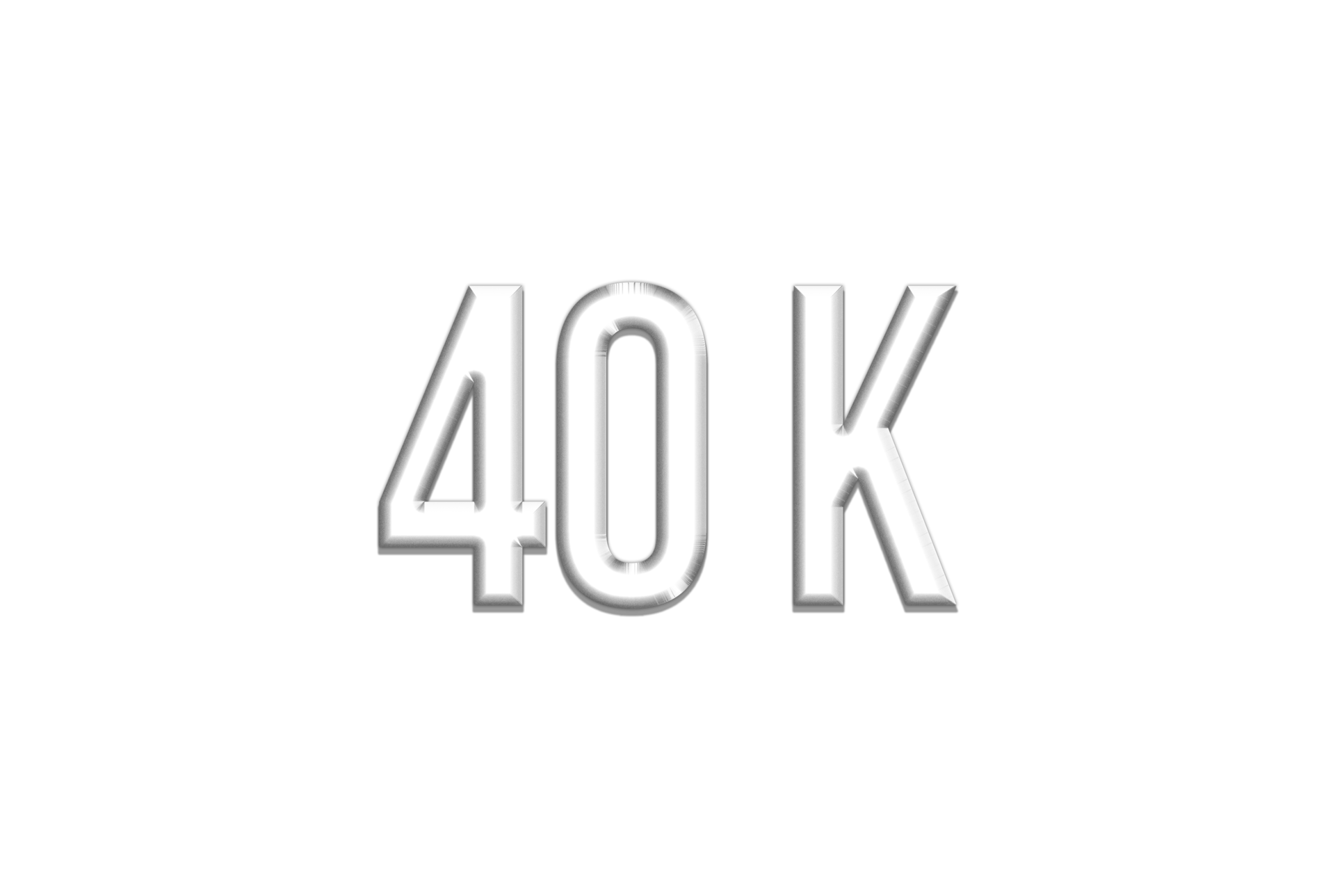 40 K Subscribers Celebration Greeting Number With Silver Design 23945062 Png 40 K Subscribers Celebration Greeting Number With Silver Design 23945062 Png