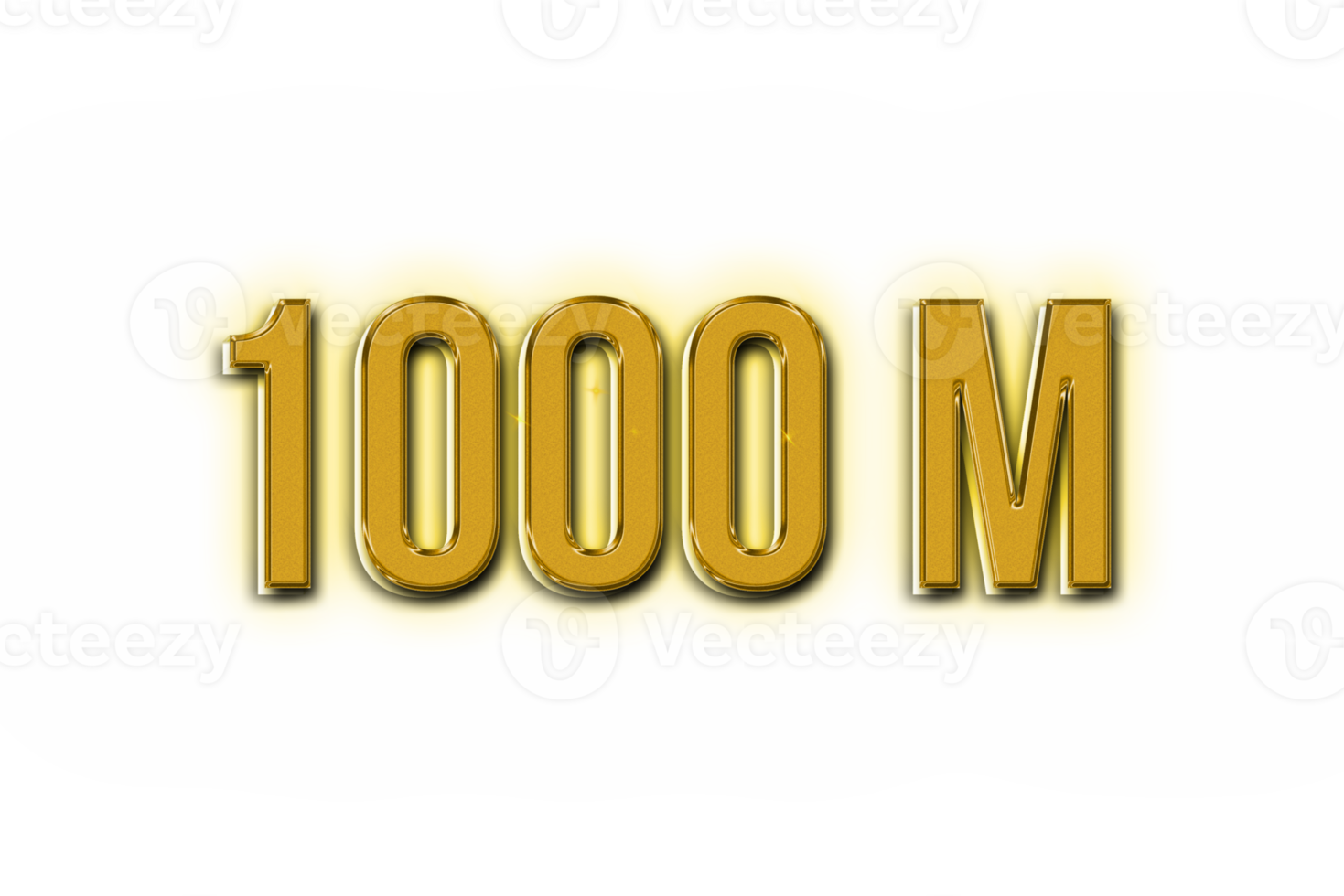 1000 million subscribers celebration greeting Number with golden design png