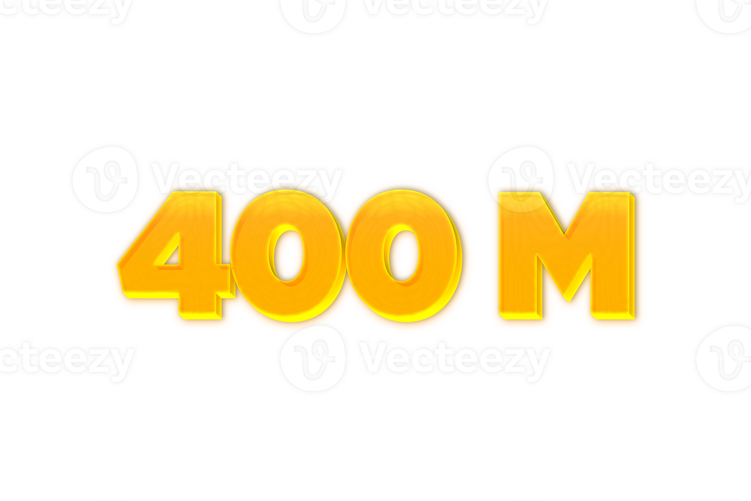 400 million subscribers celebration greeting Number with yellow design png