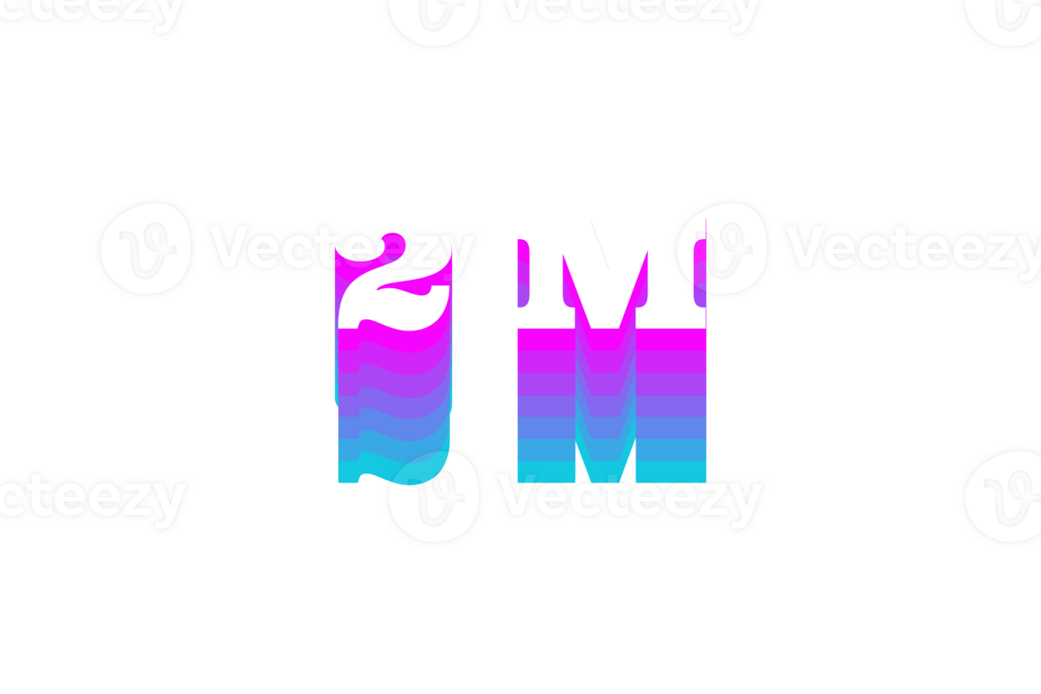2 million subscribers celebration greeting Number with multi color design png