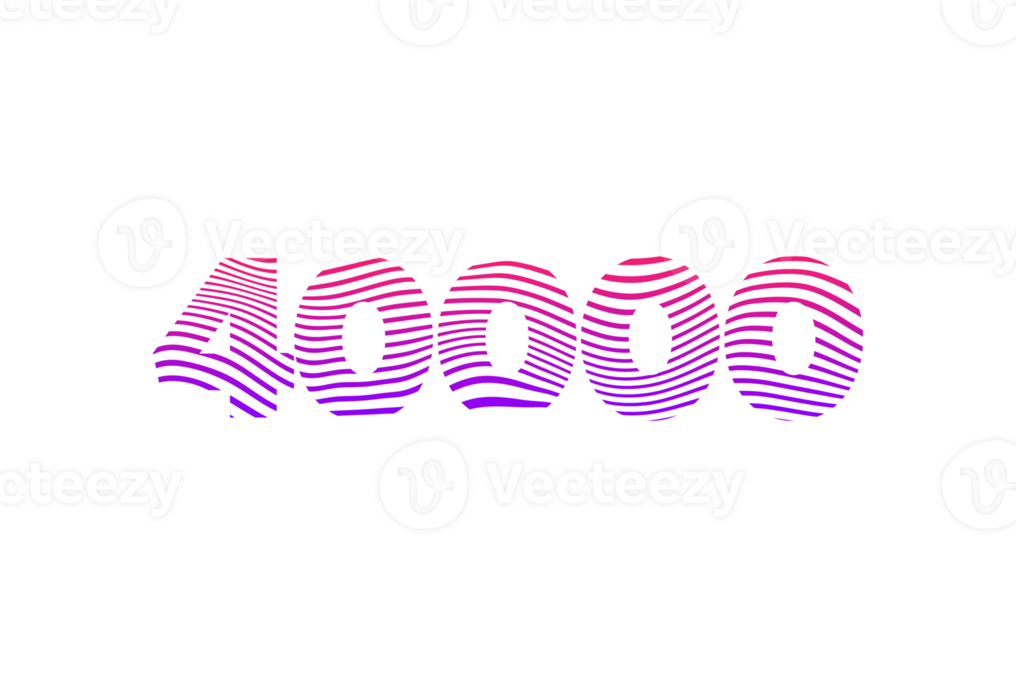 40000 subscribers celebration greeting Number with waves design png