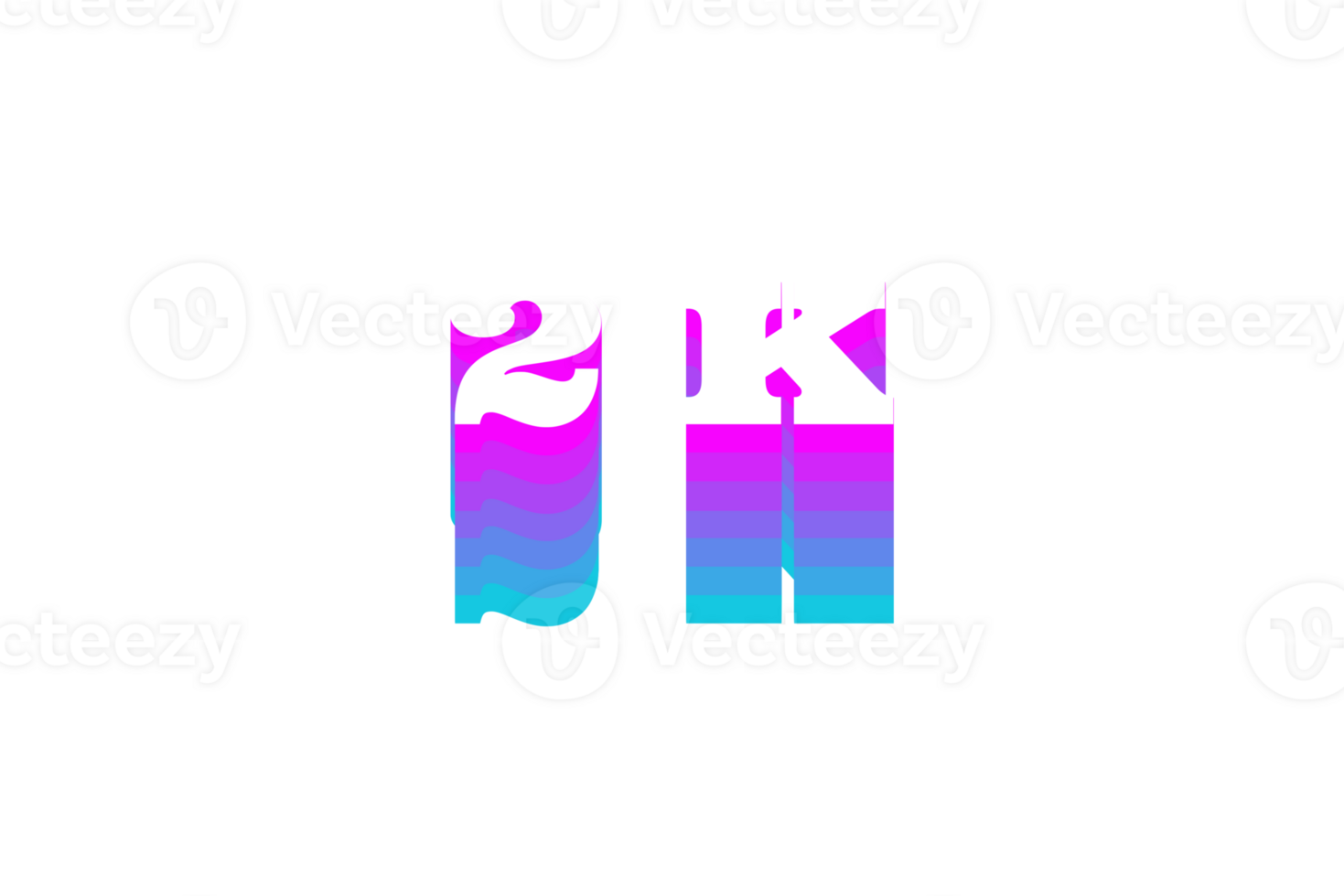2 k subscribers celebration greeting Number with multi color design png