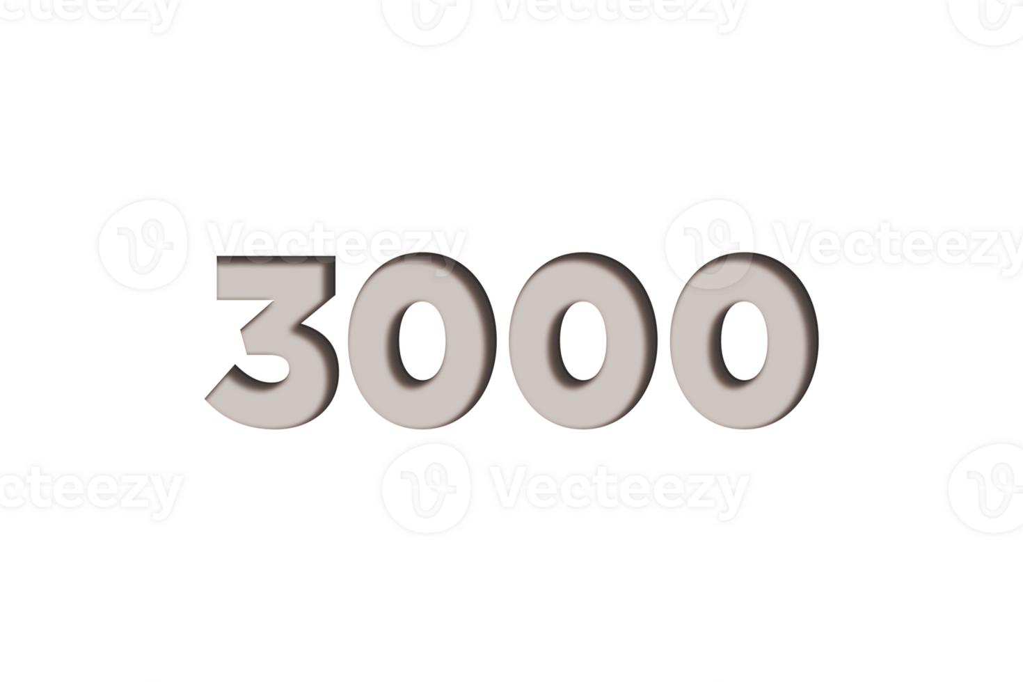 3000 subscribers celebration greeting Number with marble engraved design png