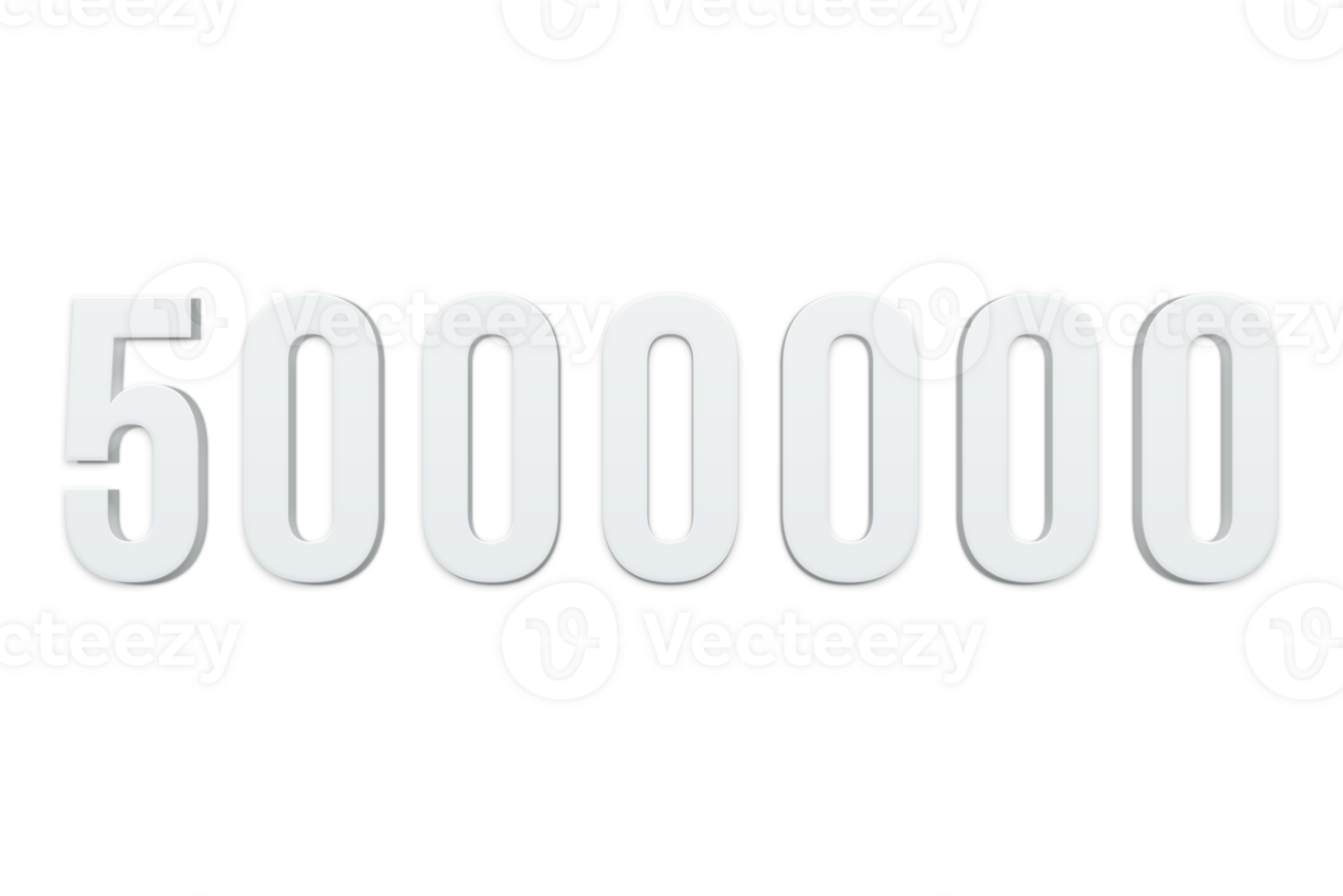 5000000 subscribers celebration greeting Number with minimal design png