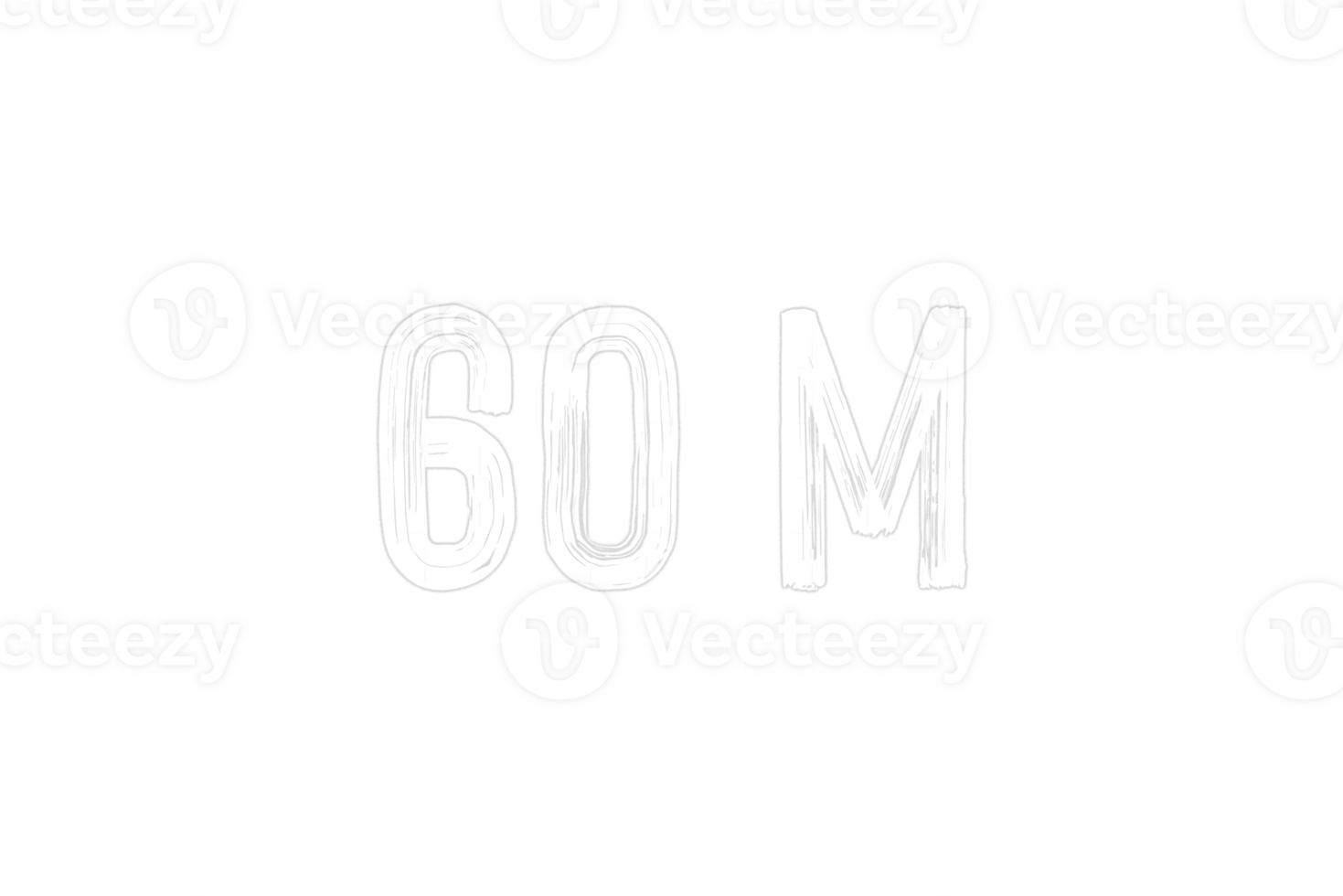 60 million subscribers celebration greeting Number with chalk design png