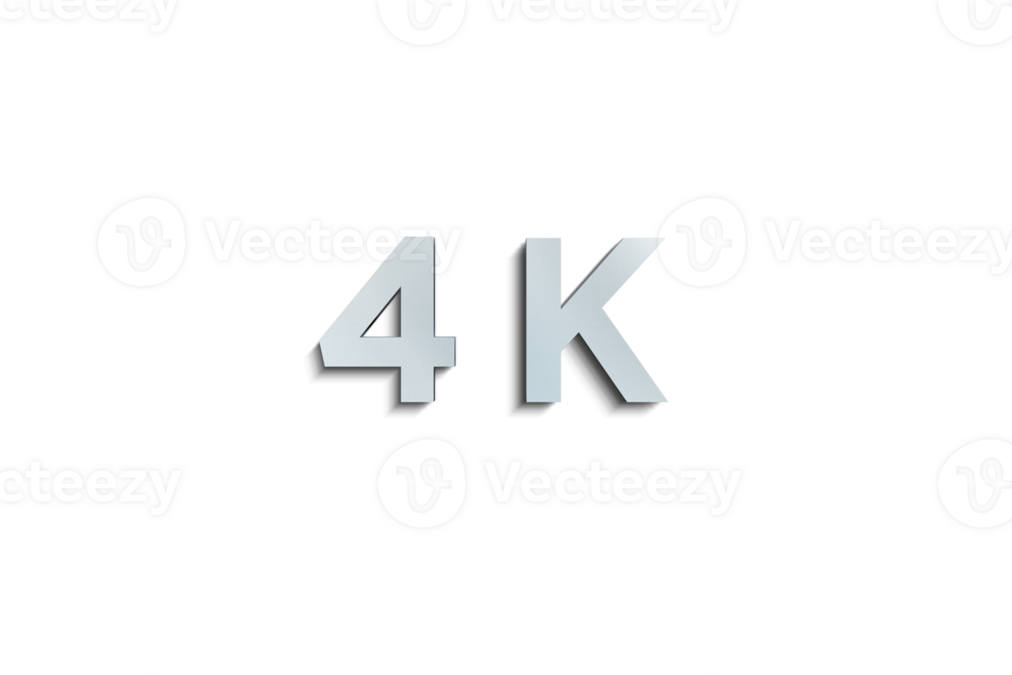 4 k subscribers celebration greeting Number with steel design png