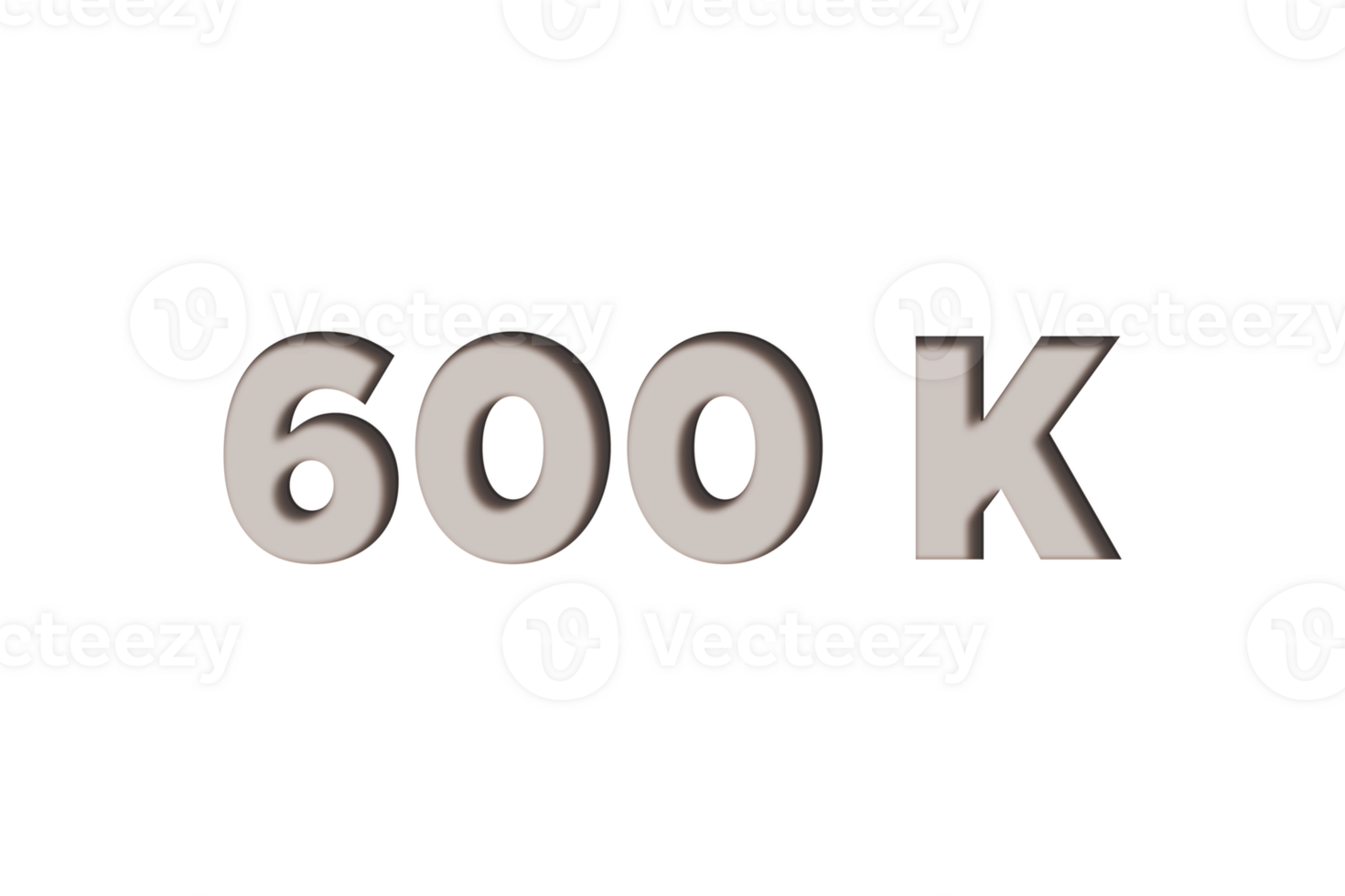 600 k subscribers celebration greeting Number with marble engraved design png