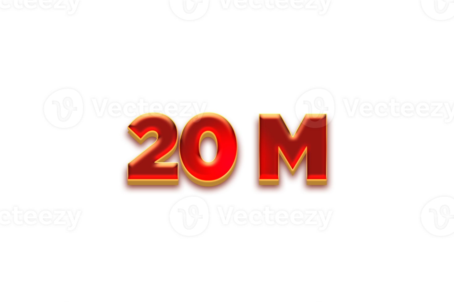20 million subscribers celebration greeting Number with fruity design png