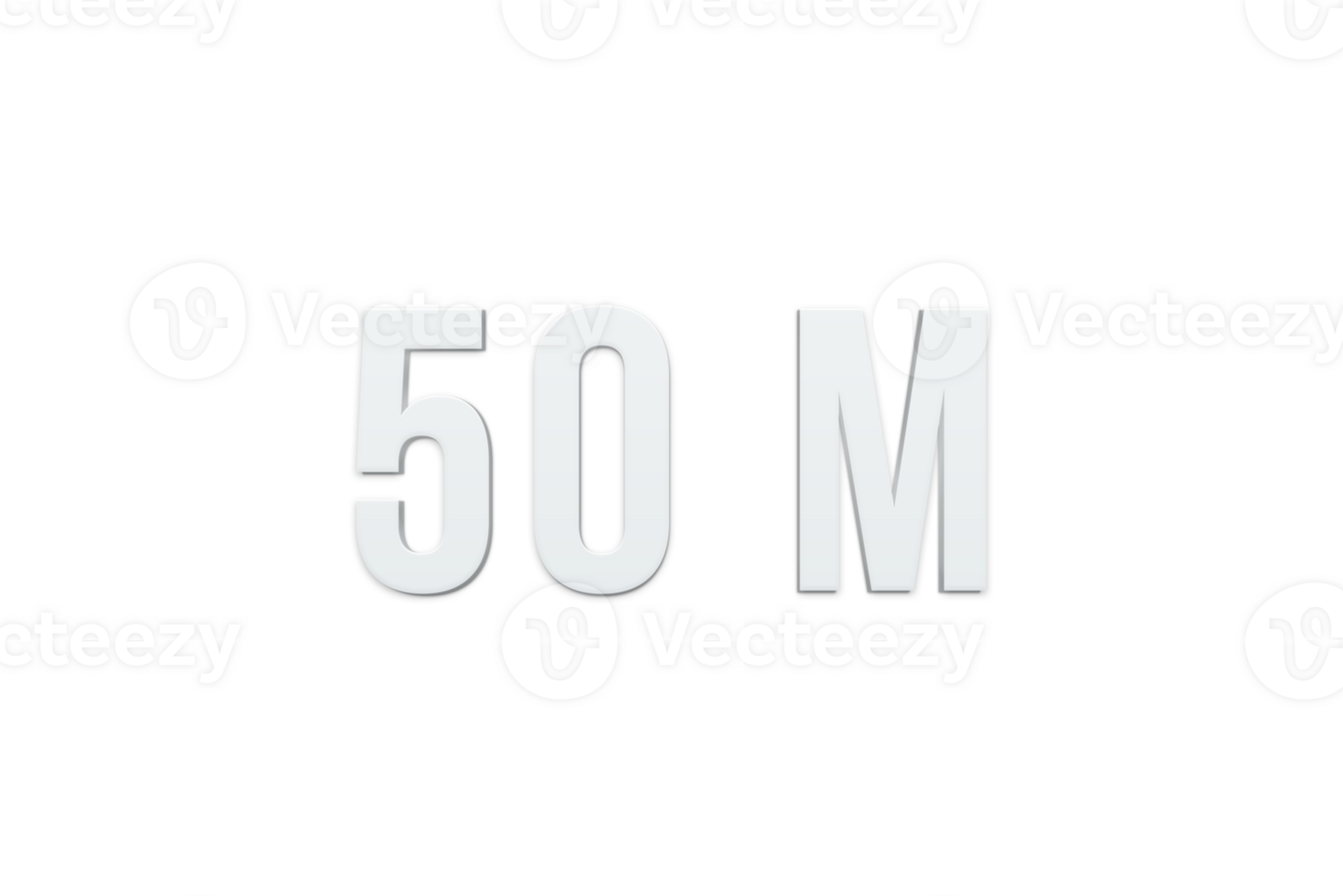 50 million subscribers celebration greeting Number with minimal design png