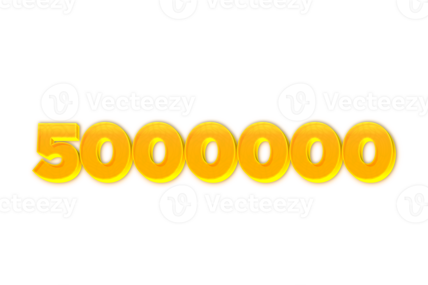 5000000 subscribers celebration greeting Number with yellow design png