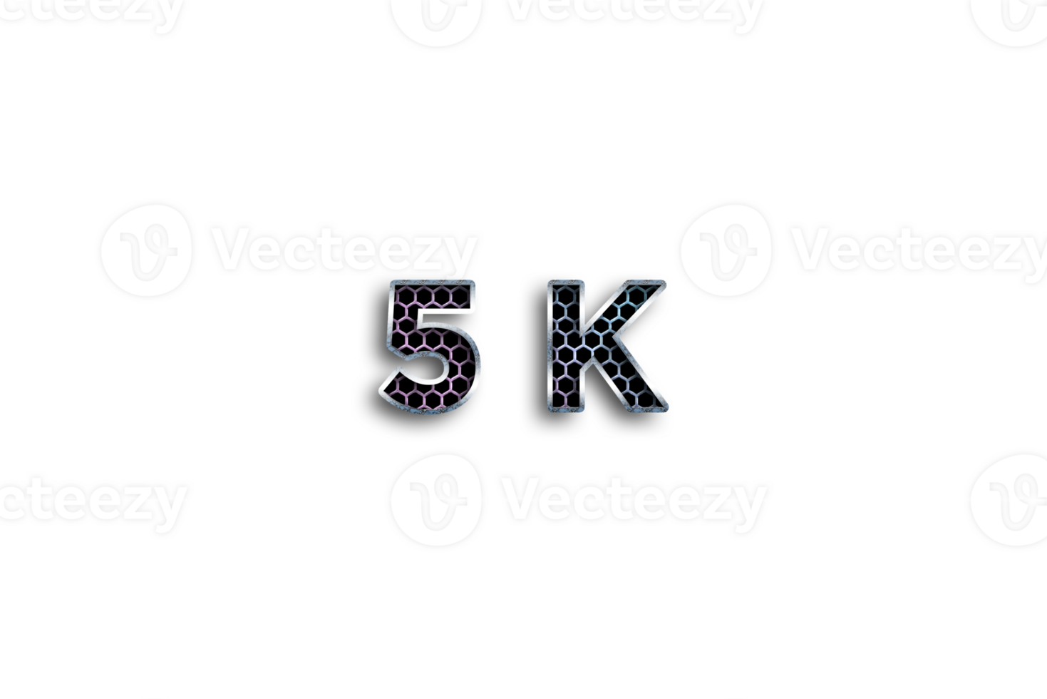 5 k subscribers celebration greeting Number with net design png