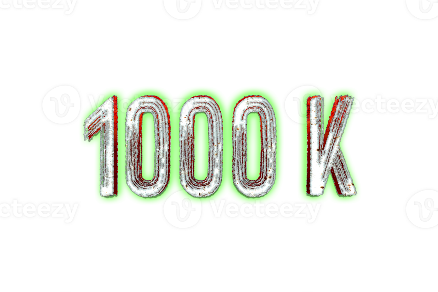 1000 k subscribers celebration greeting Number with horror design png