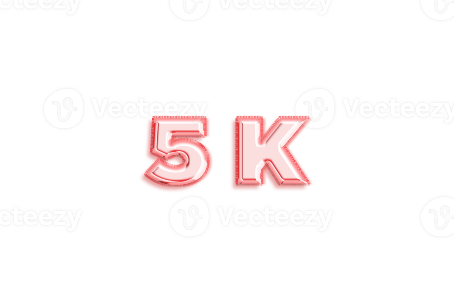 5 k subscribers celebration greeting Number with rose gold design png