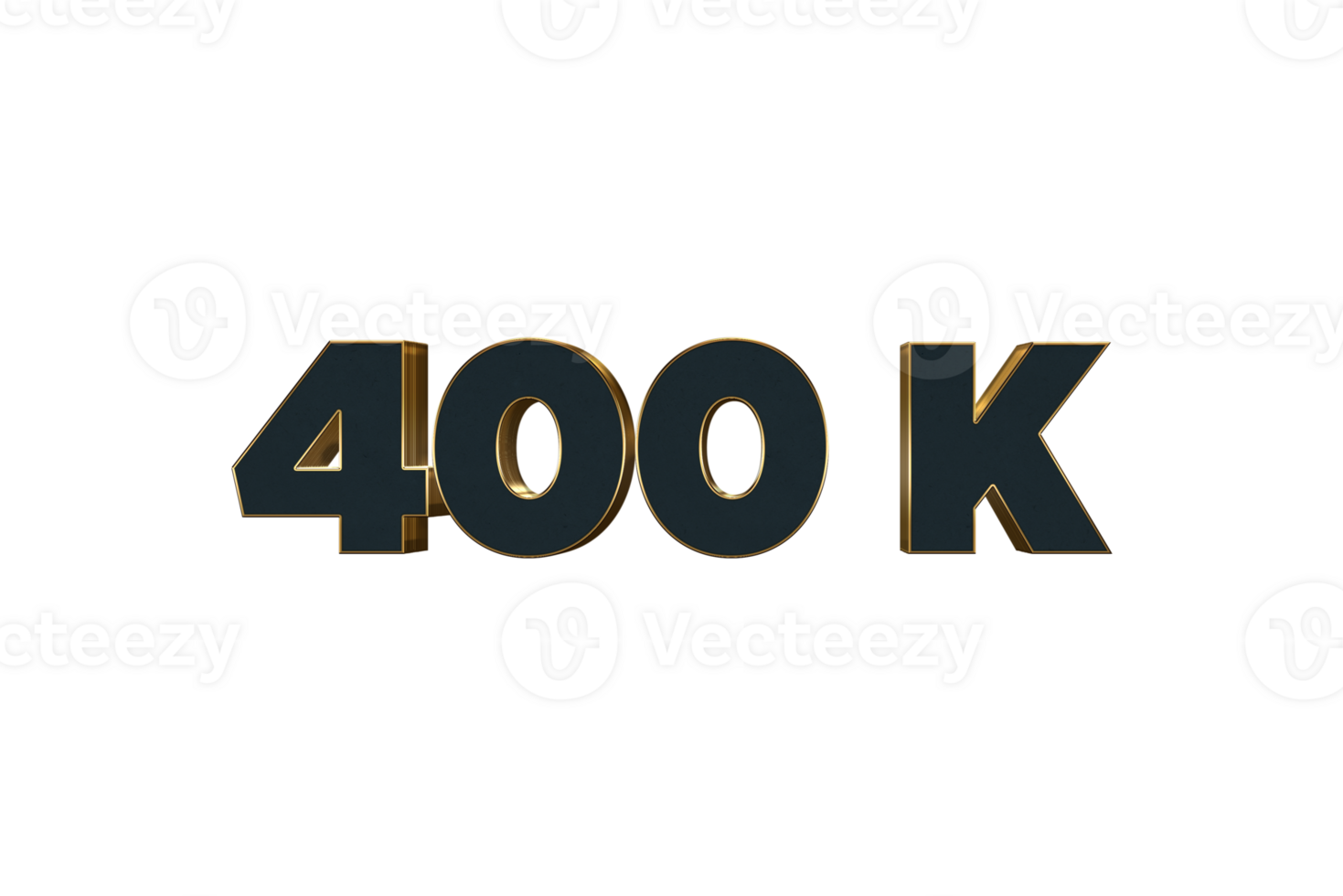 400 k subscribers celebration greeting Number with luxury design png