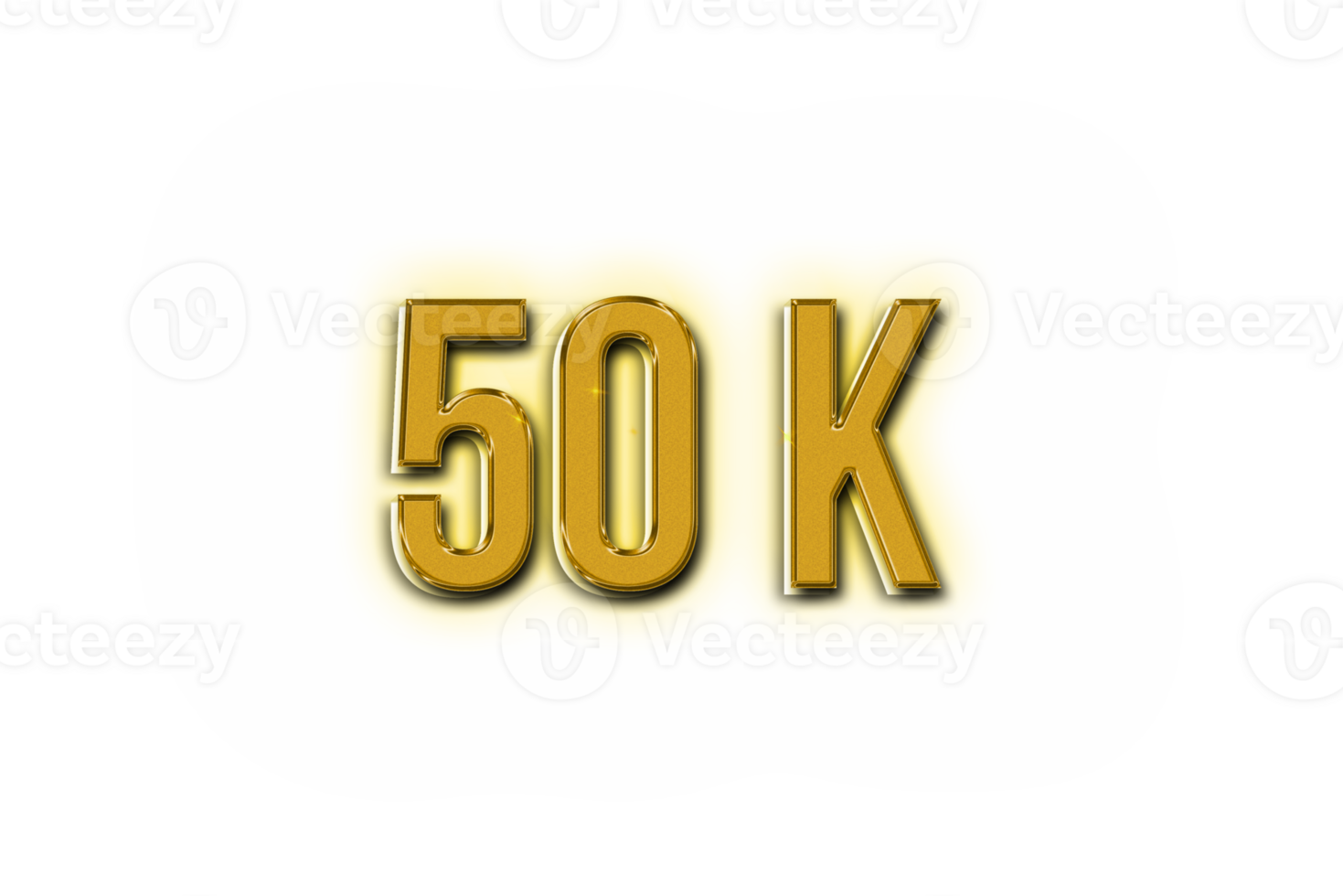 50 k subscribers celebration greeting Number with golden design png