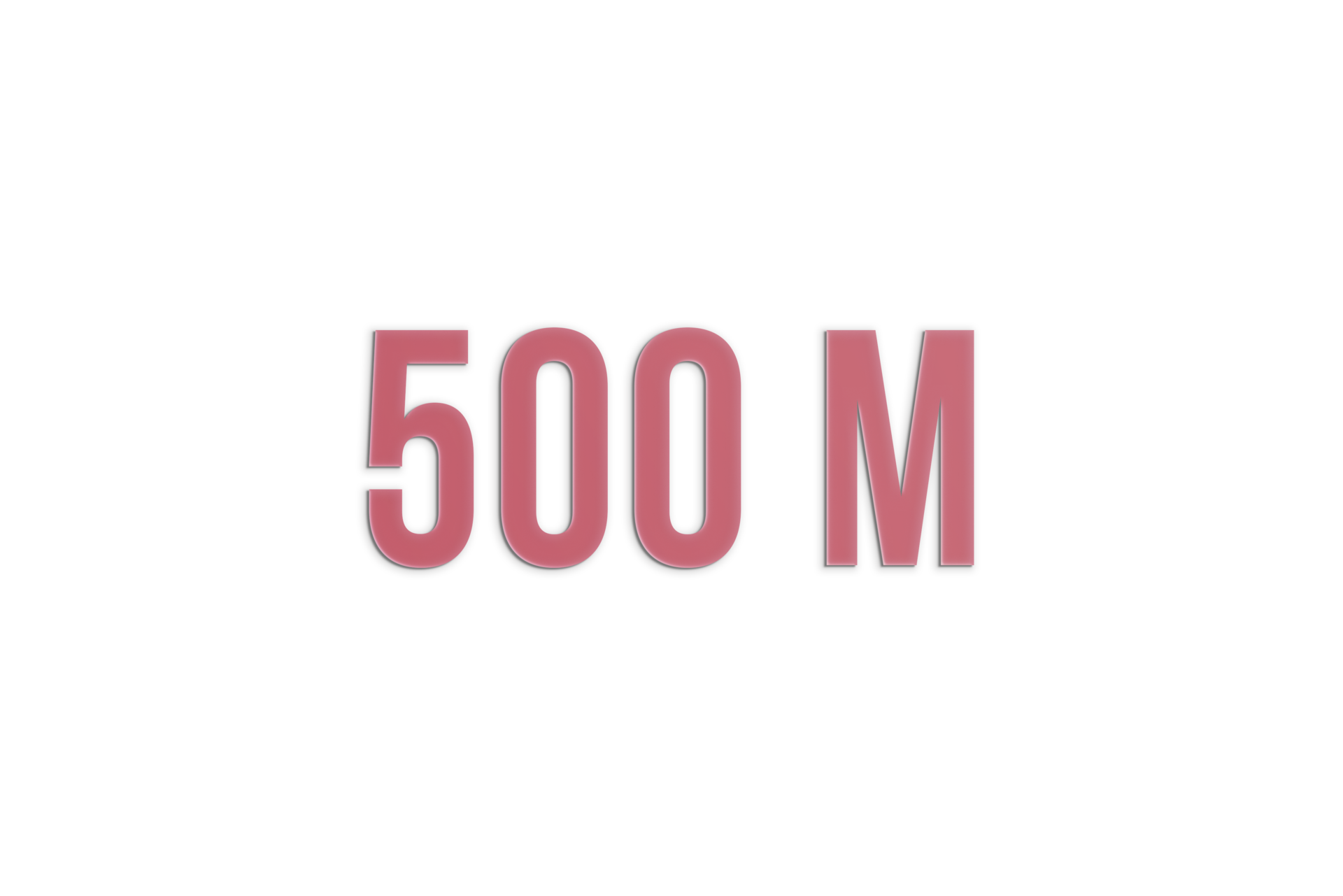 500 Million Subscribers Celebration Greeting Number With Paper Design 