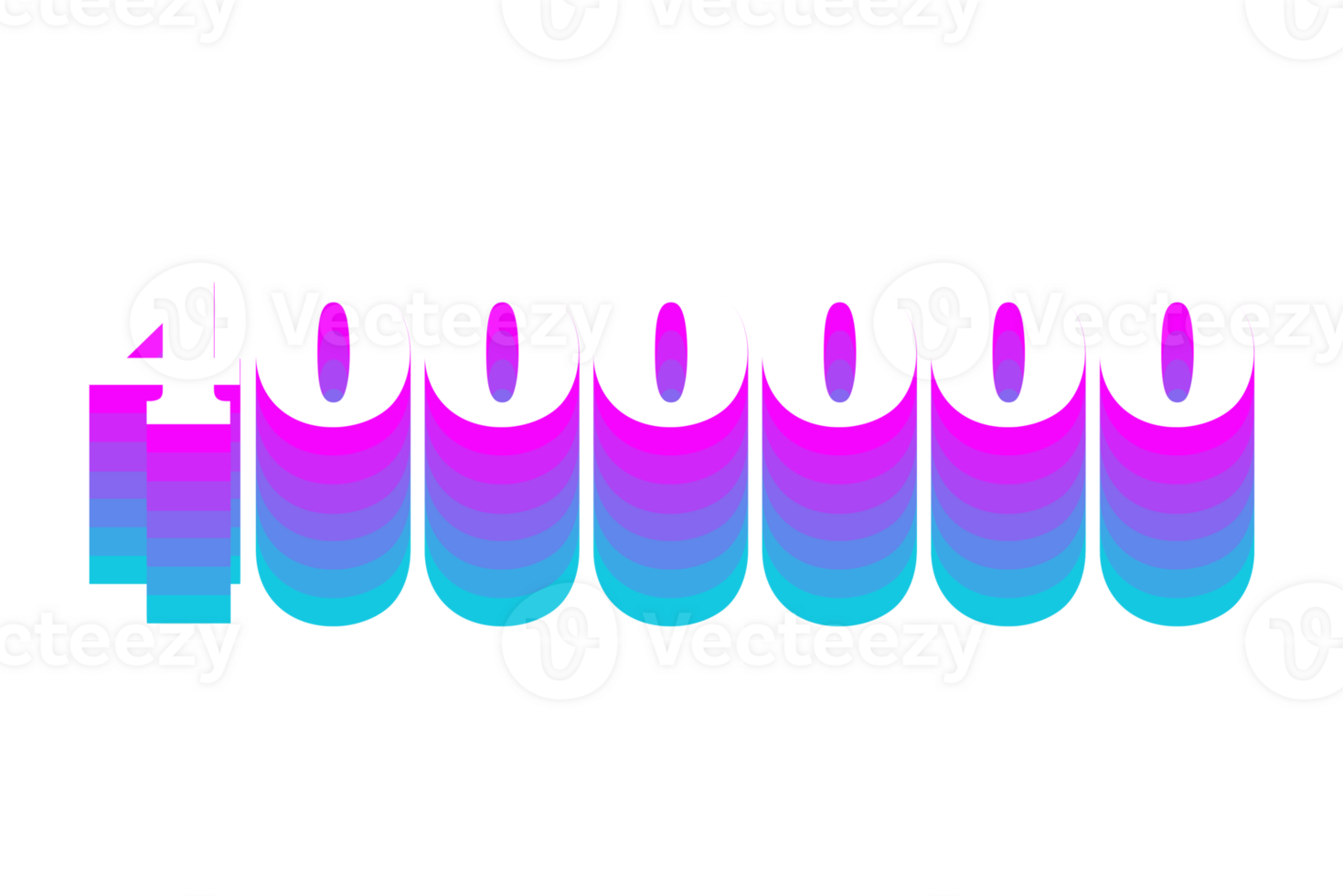 4000000 subscribers celebration greeting Number with multi color design png