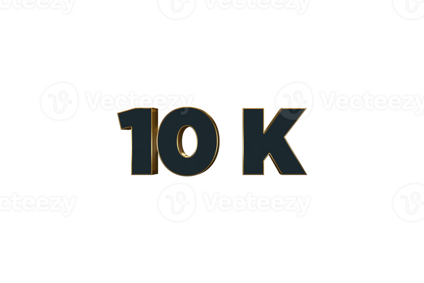 10 k subscribers celebration greeting Number with luxury design png
