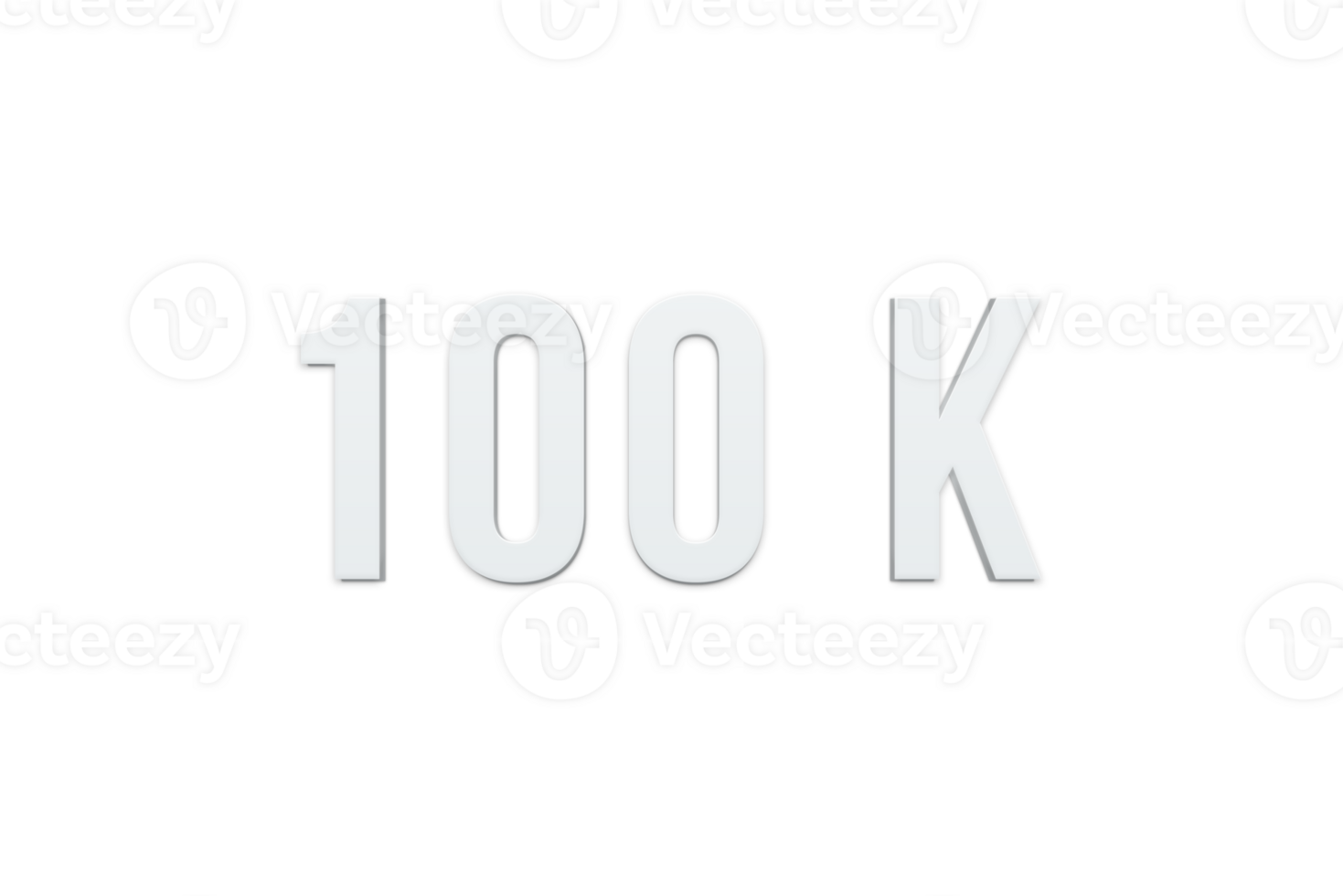 100 k subscribers celebration greeting Number with minimal design png