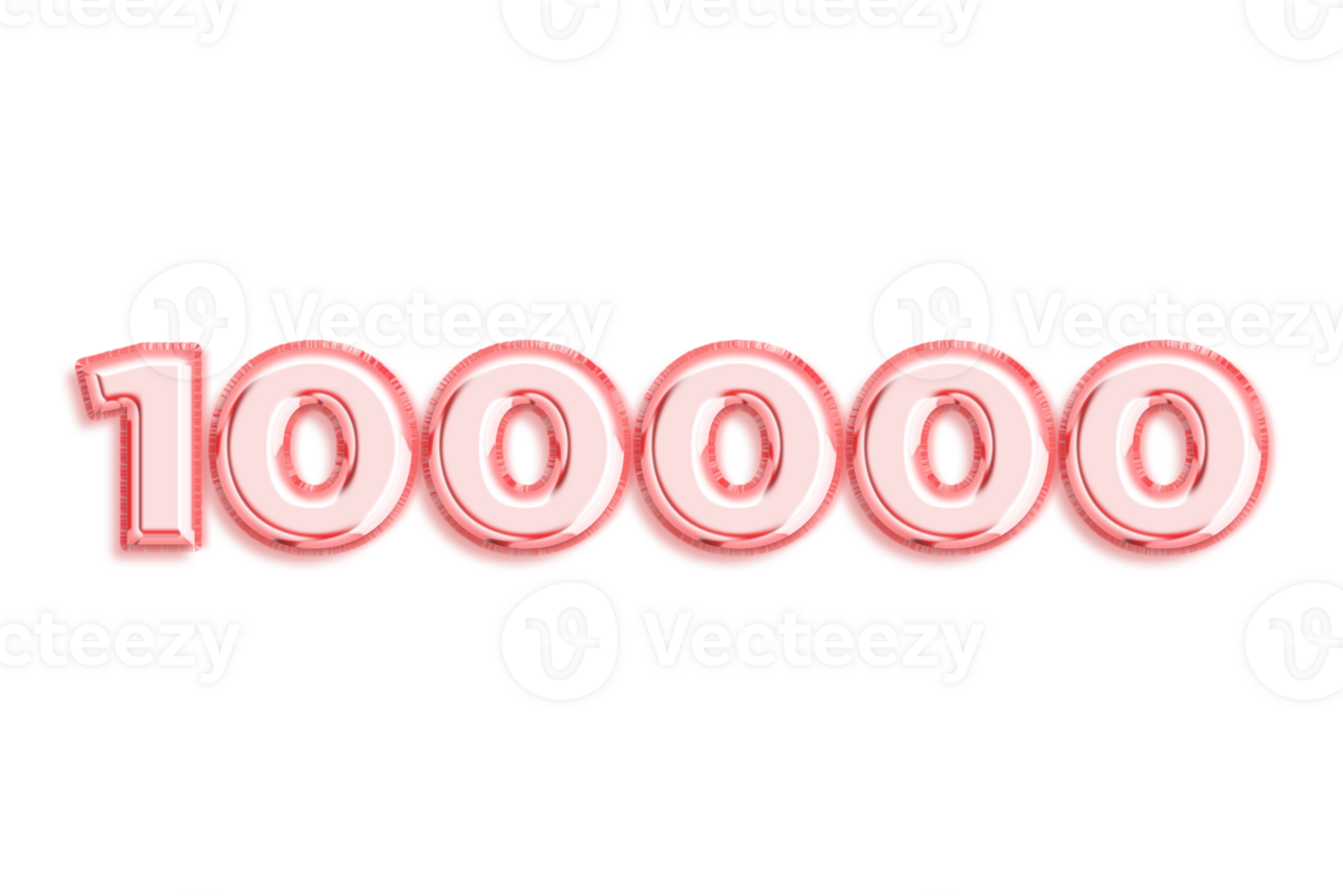 100000 subscribers celebration greeting Number with rose gold design png