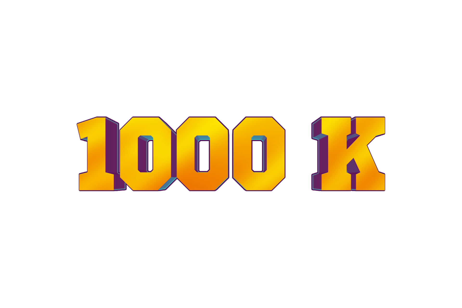 1000 K Subscribers Celebration Greeting Number With 3d Design 23945614 PNG 1000-k-subscribers-celebration-greeting-number-with-3d-design-23945614-png