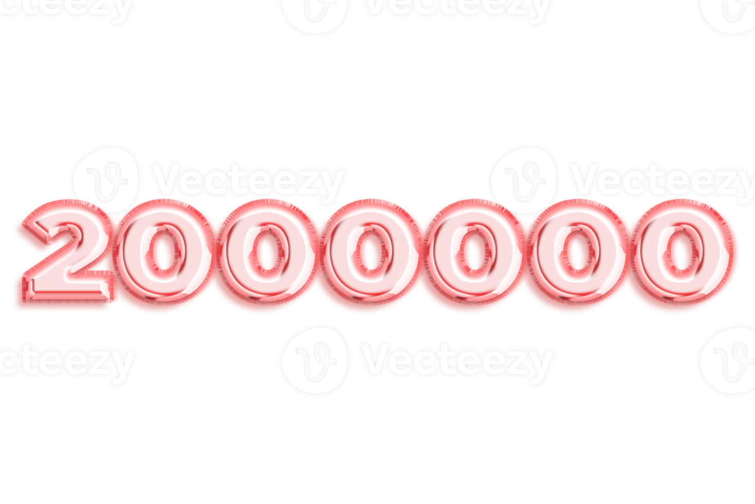 2000000 subscribers celebration greeting Number with rose gold design png