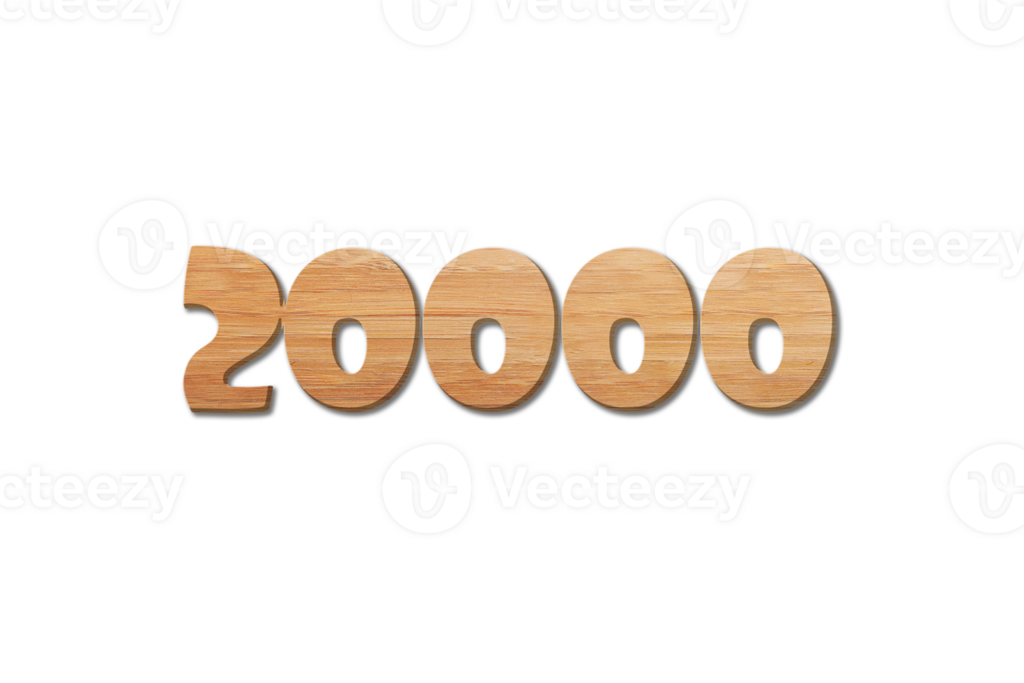 20000 subscribers celebration greeting Number with burned wood design png