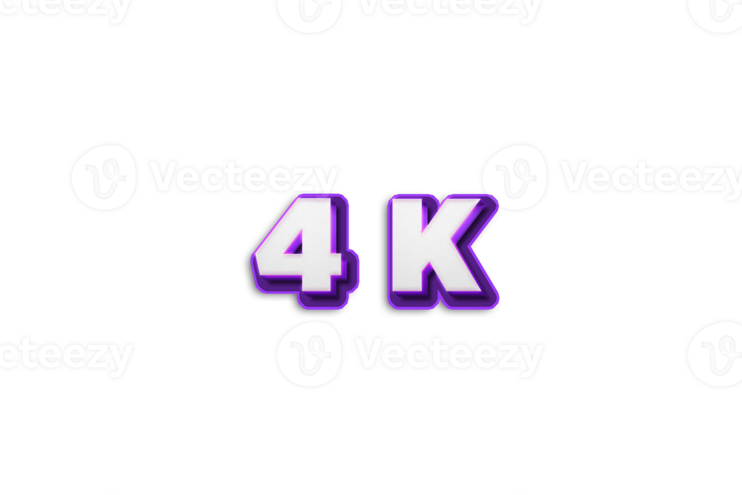 4 k subscribers celebration greeting Number with purple 3d design png