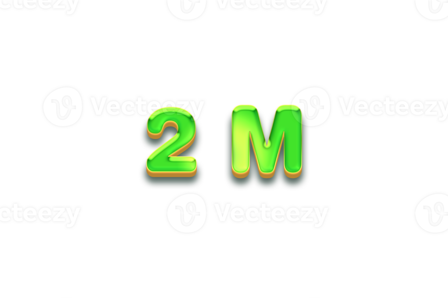 2 million subscribers celebration greeting Number with candy design png