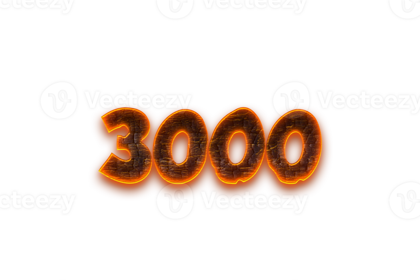 3000 subscribers celebration greeting Number with coal design png