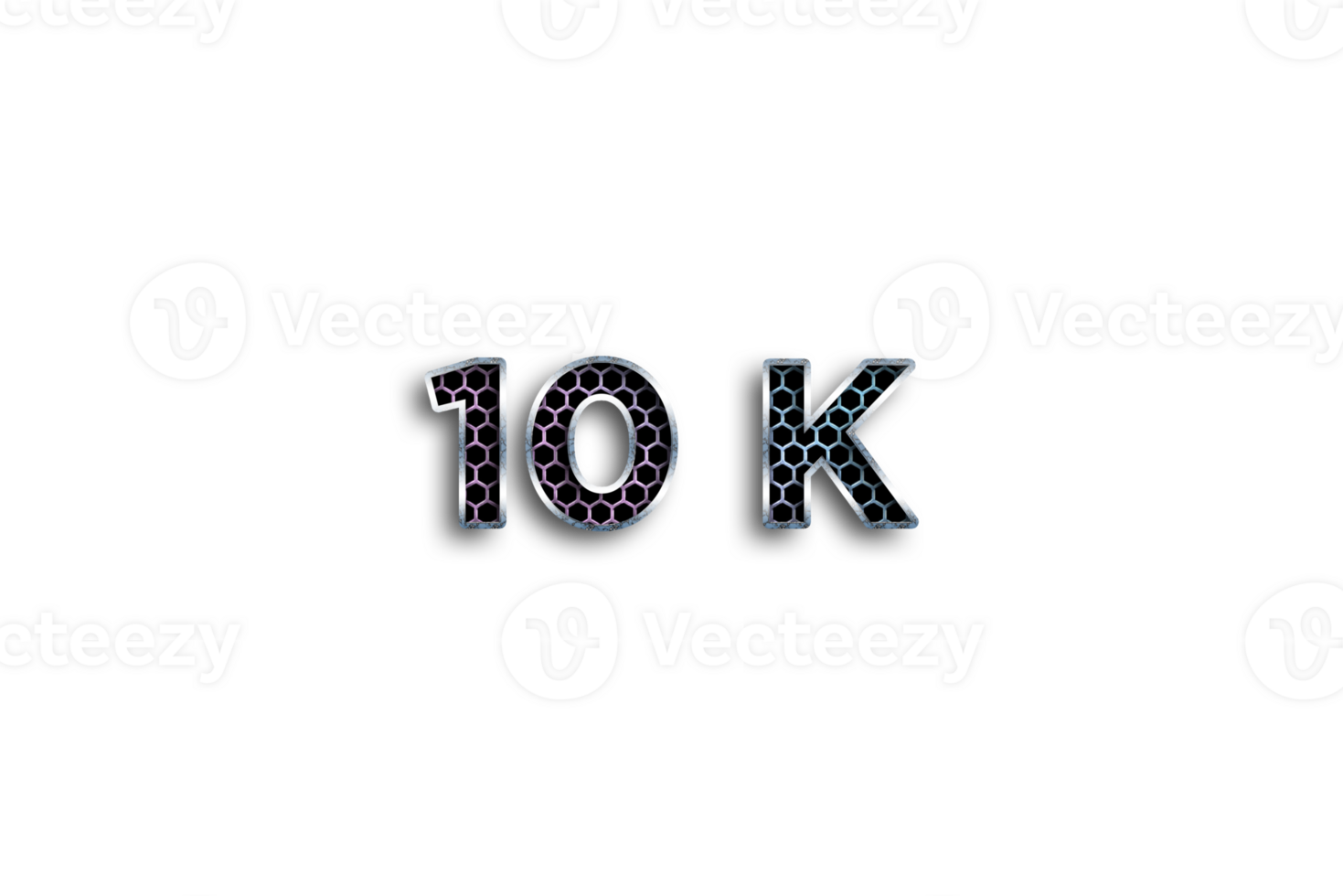 10 k subscribers celebration greeting Number with net design png