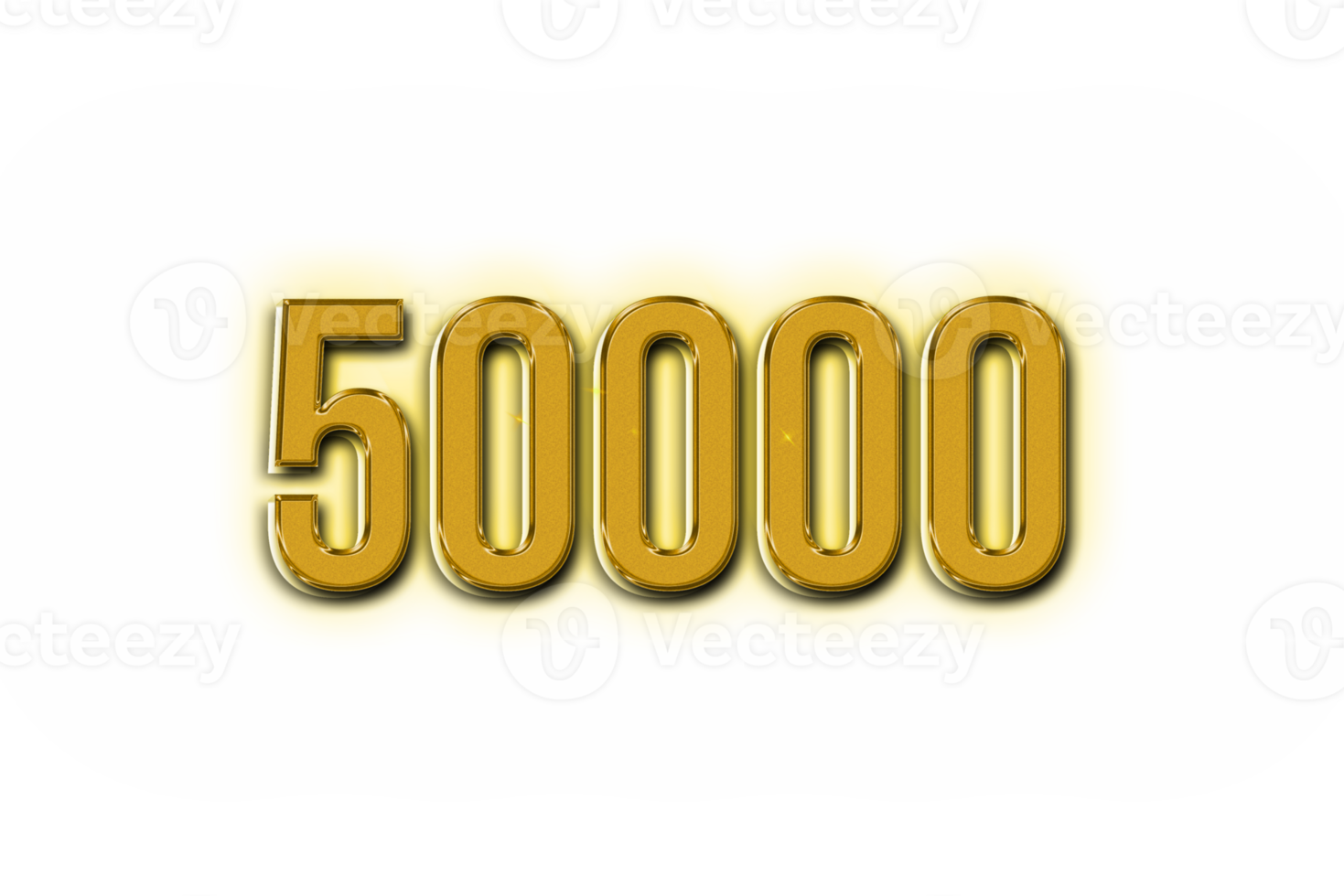 50000 subscribers celebration greeting Number with golden design png