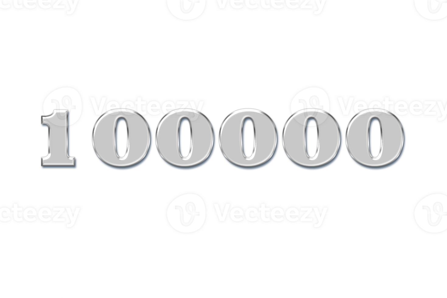 100000 subscribers celebration greeting Number with glass design png