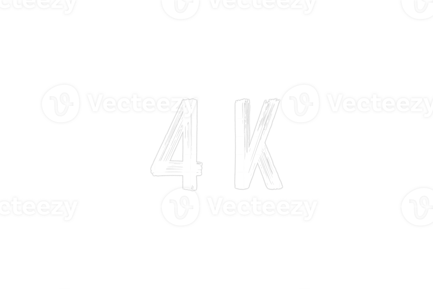 4 k subscribers celebration greeting Number with chalk design png