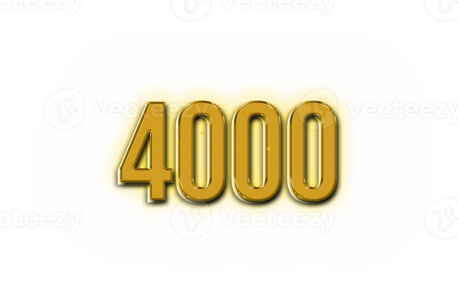 4000 subscribers celebration greeting Number with golden design png