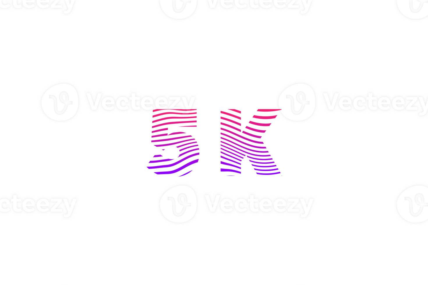 5 k subscribers celebration greeting Number with waves design png