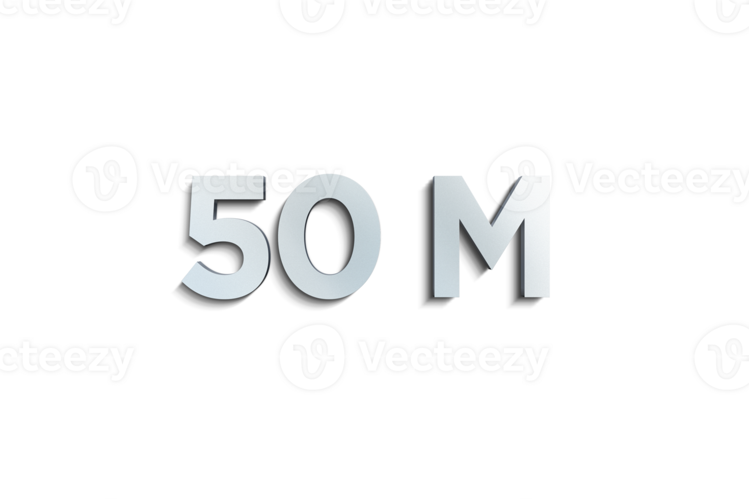 50 million subscribers celebration greeting Number with steel design png