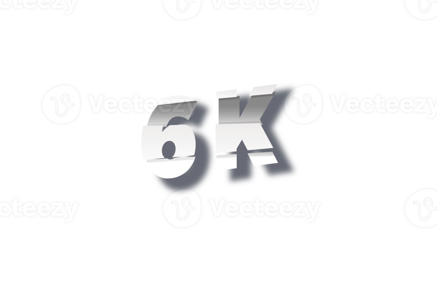 6 k subscribers celebration greeting Number with cutting design png