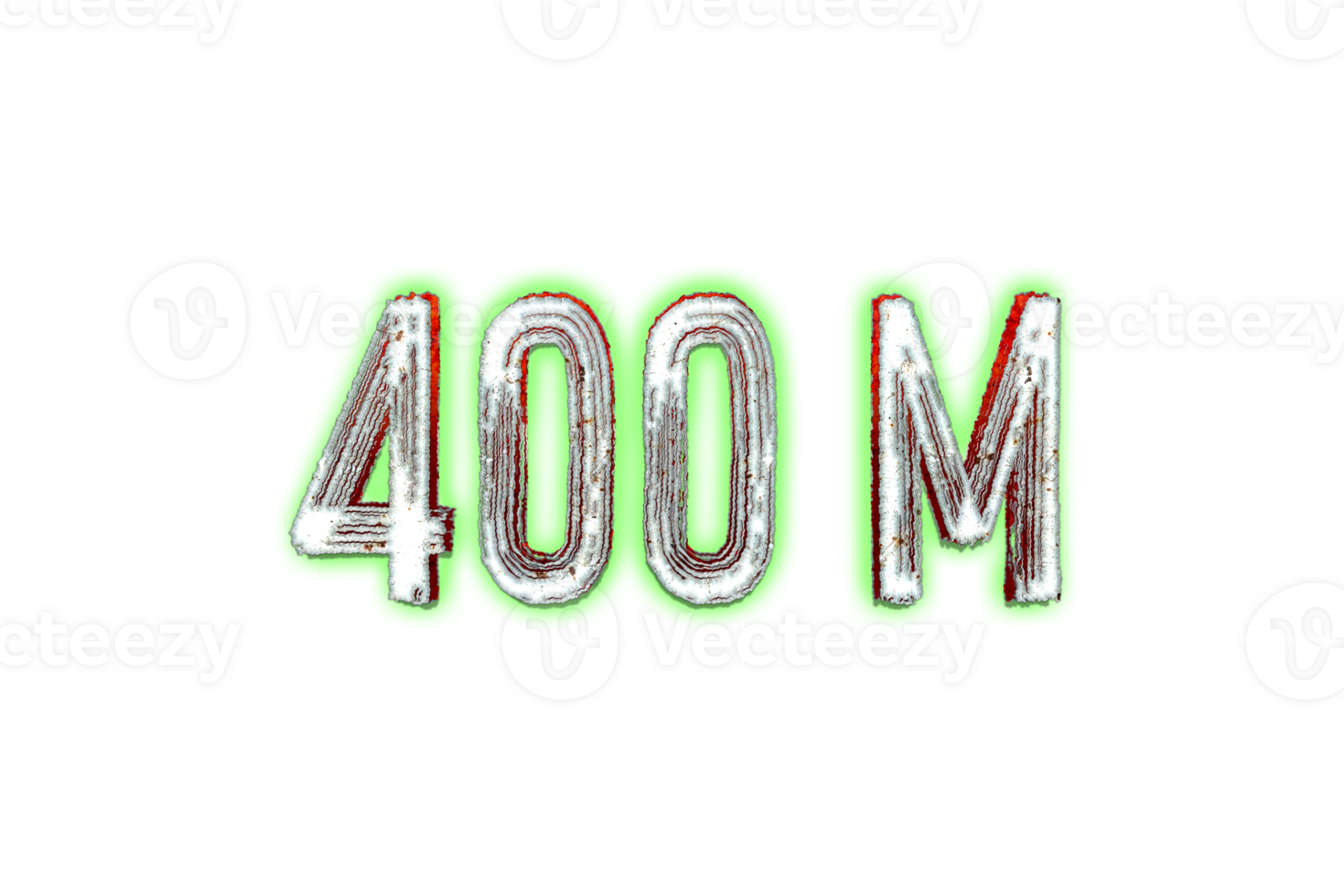 400 million subscribers celebration greeting Number with horror design png