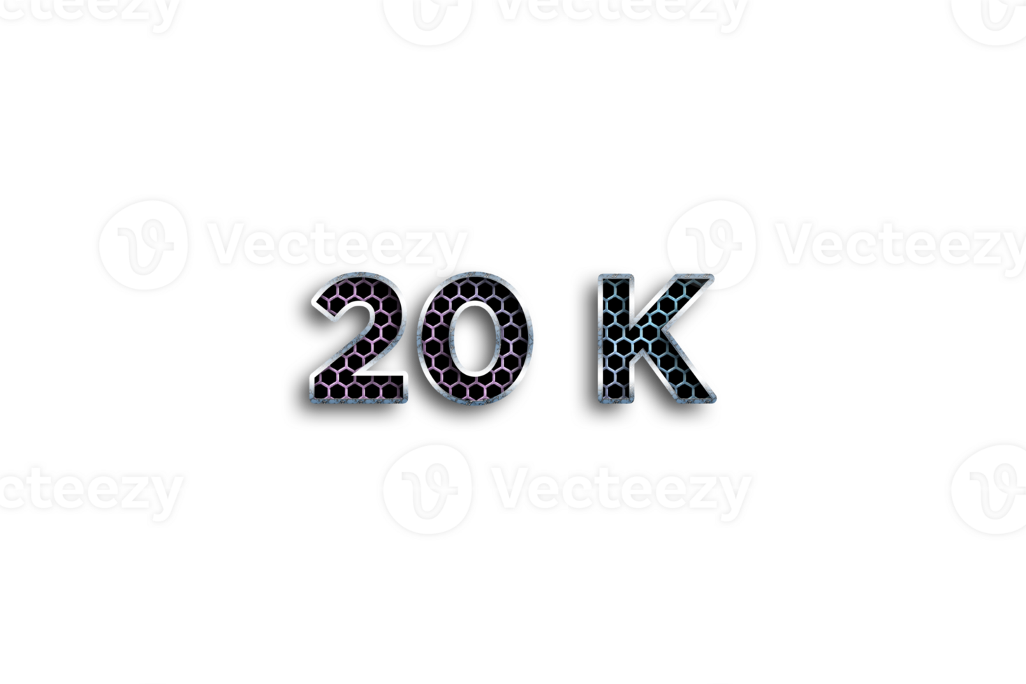 20 k subscribers celebration greeting Number with net design png