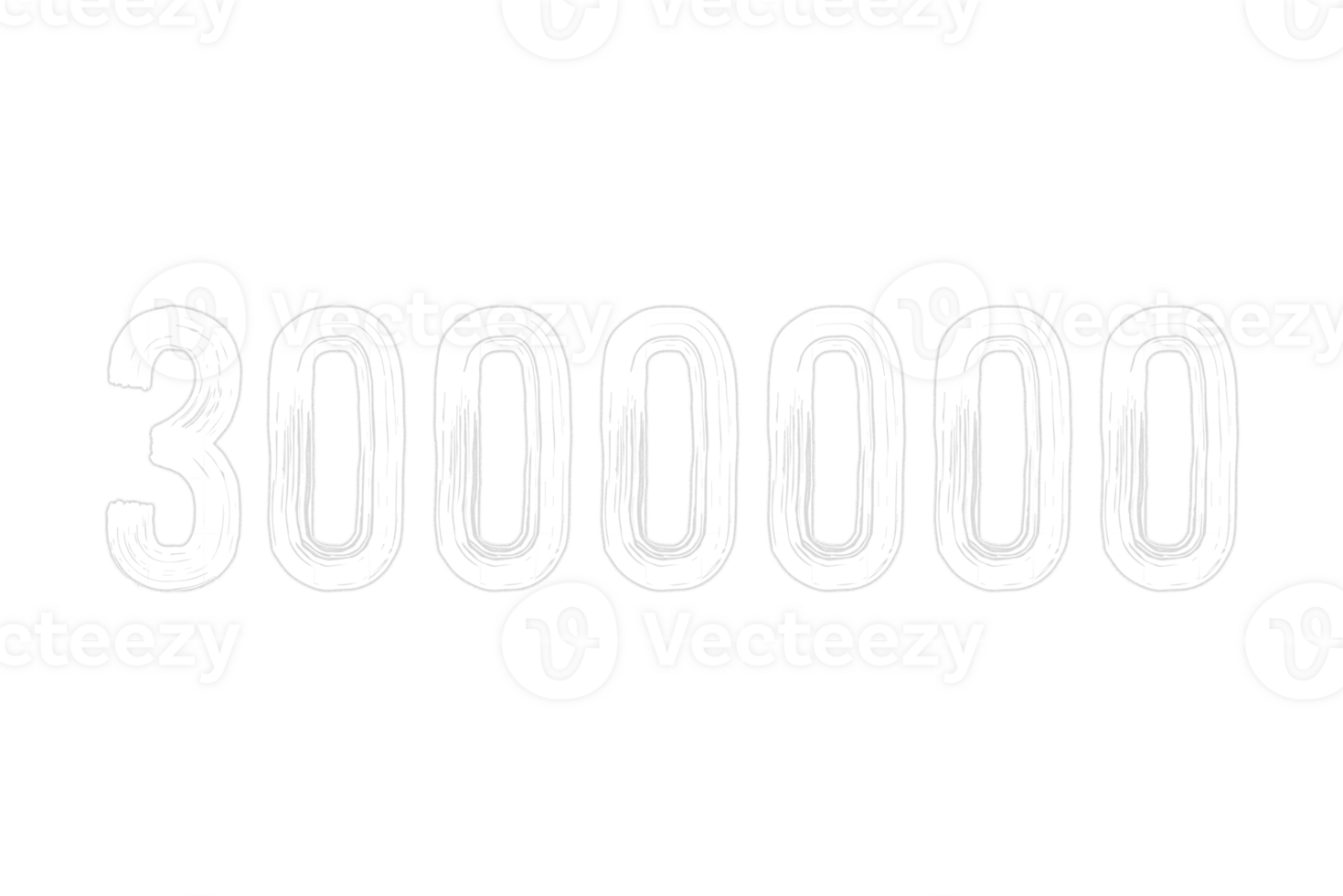 3000000 subscribers celebration greeting Number with chalk design png