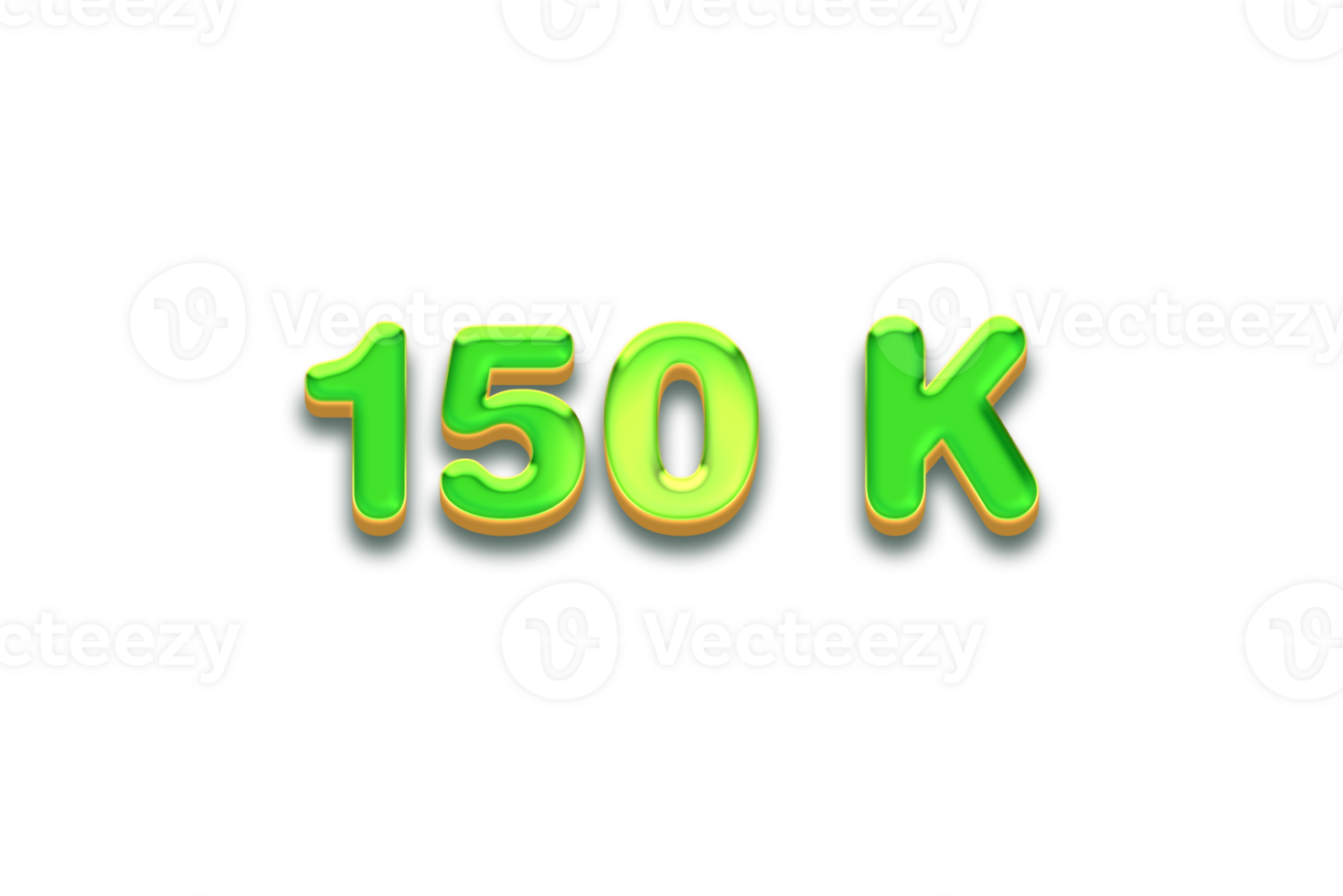 150 k subscribers celebration greeting Number with candy design png