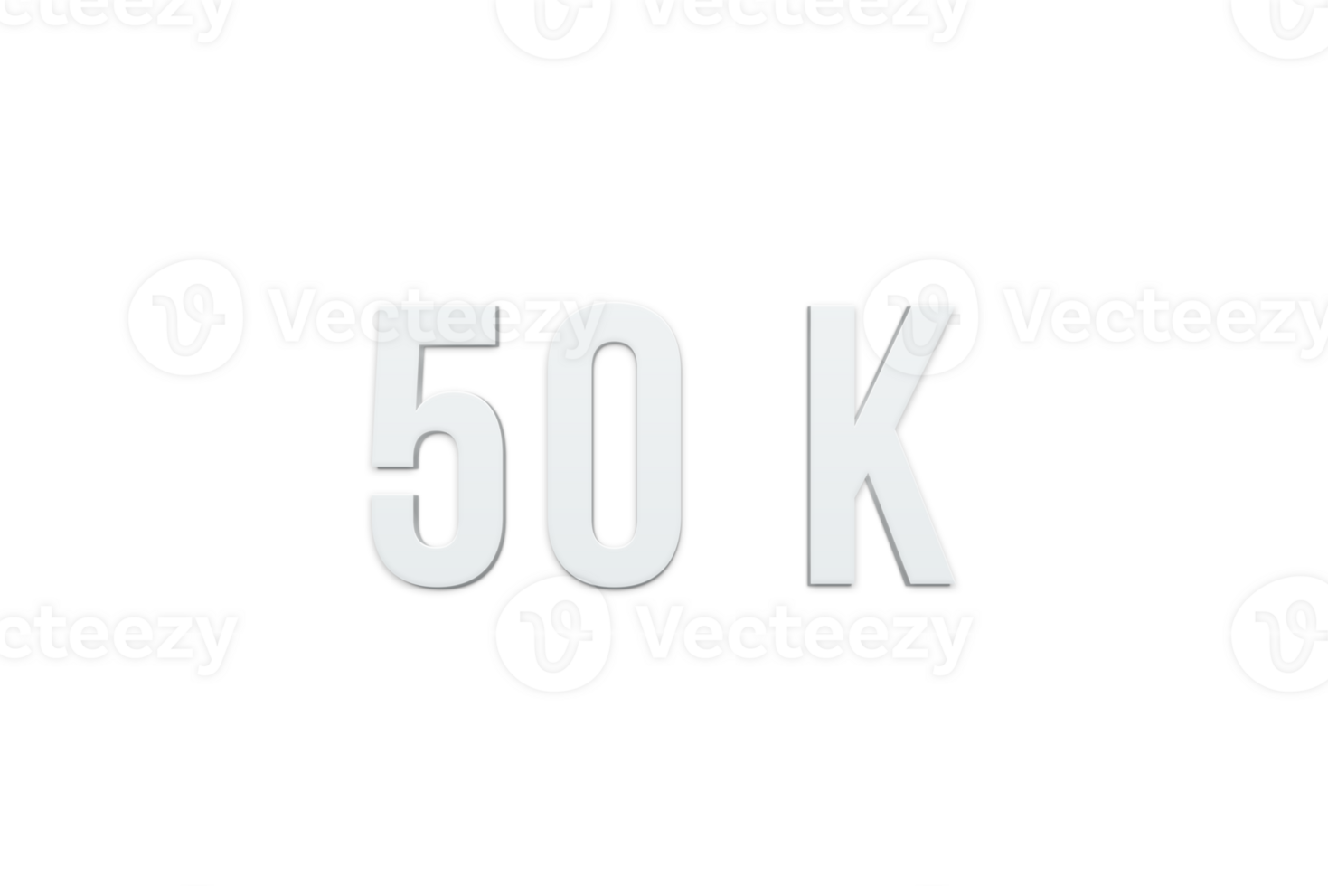 50 k subscribers celebration greeting Number with minimal design png