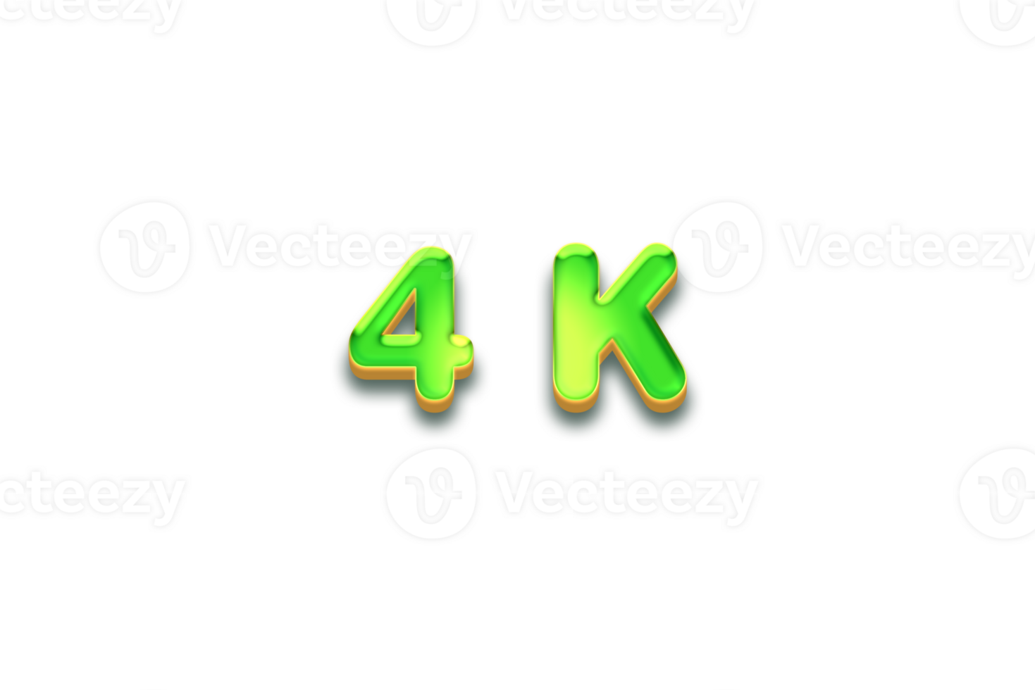 4 k subscribers celebration greeting Number with candy design png