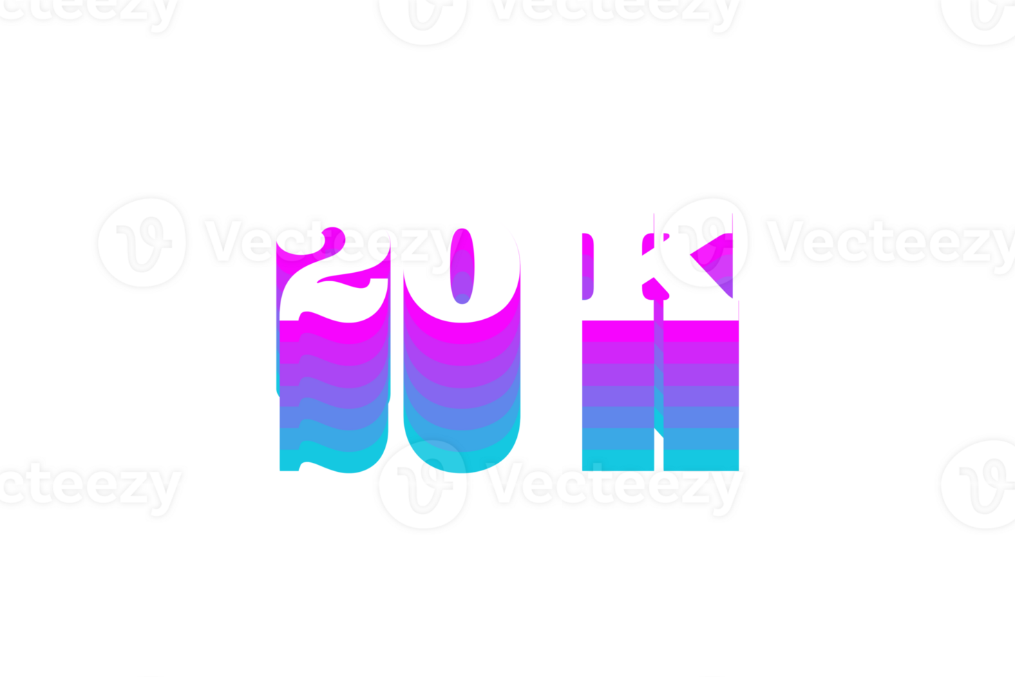 20 k subscribers celebration greeting Number with multi layers design png