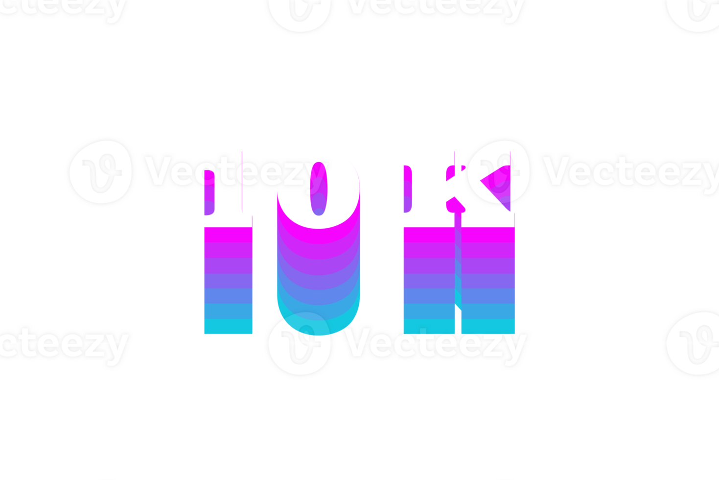 10 k subscribers celebration greeting Number with multi color design png