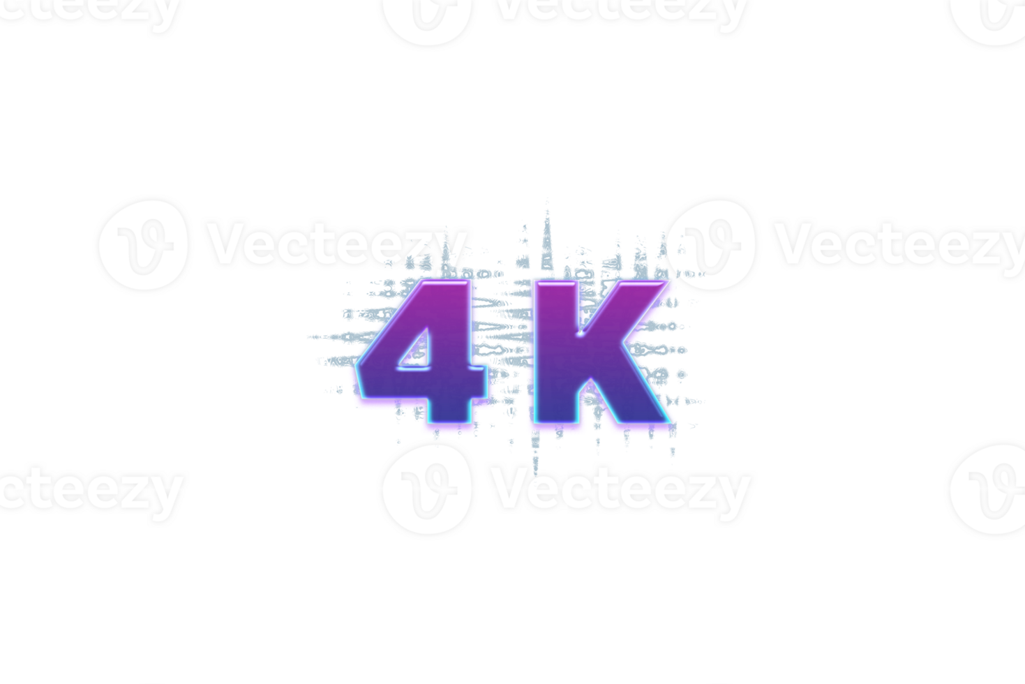 4 k subscribers celebration greeting Number with purple glowing design png
