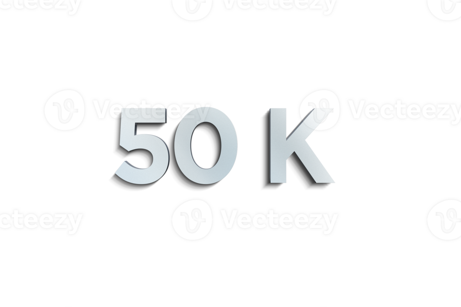 50 k subscribers celebration greeting Number with steel design png