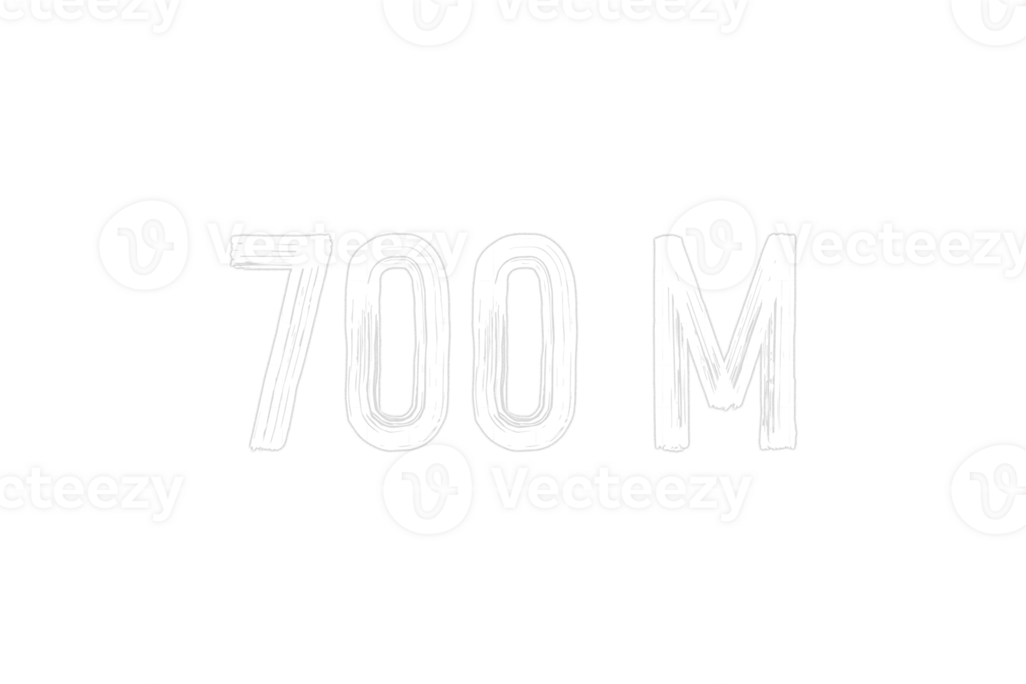 700 million subscribers celebration greeting Number with chalk design png